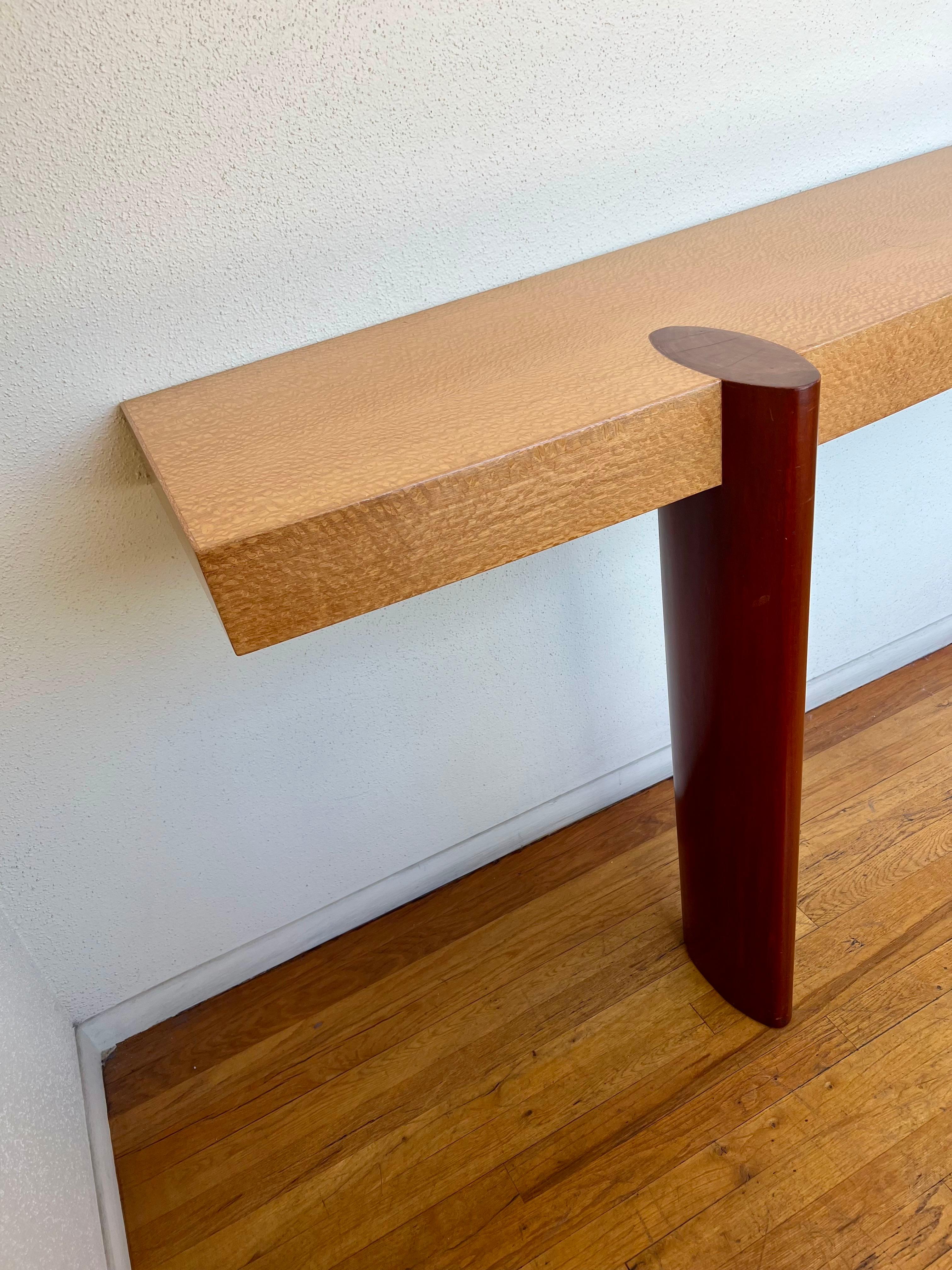 American Majestic Postmodern Design Console Entrance Table Custom Circa 1980's For Sale