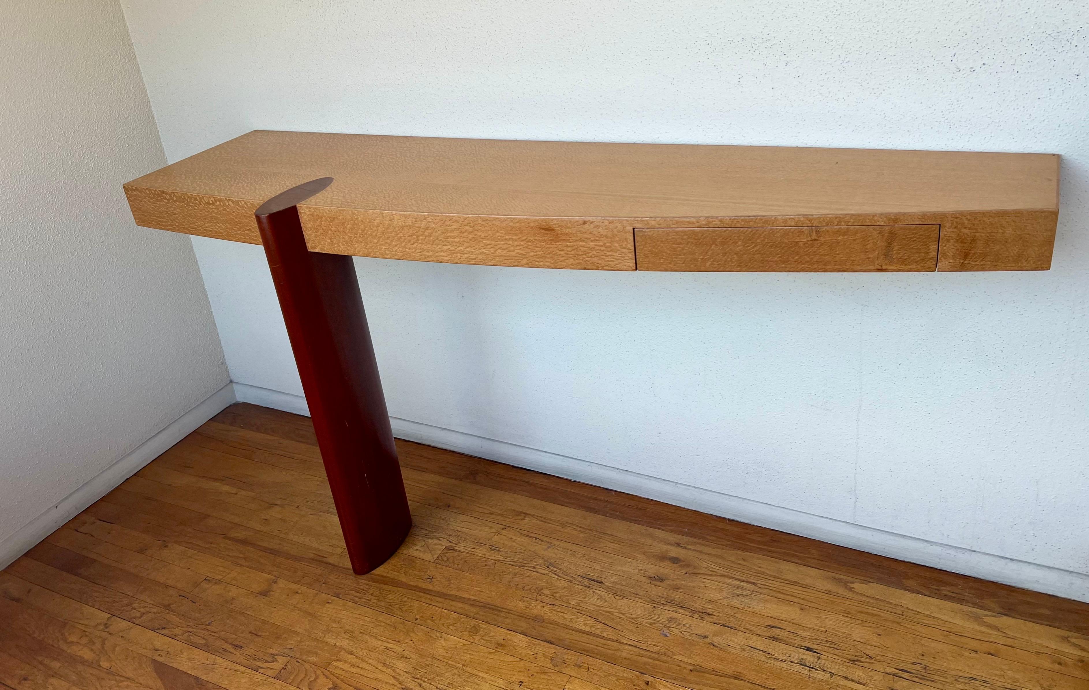 Majestic Postmodern Design Console Entrance Table Custom Circa 1980's In Good Condition For Sale In San Diego, CA