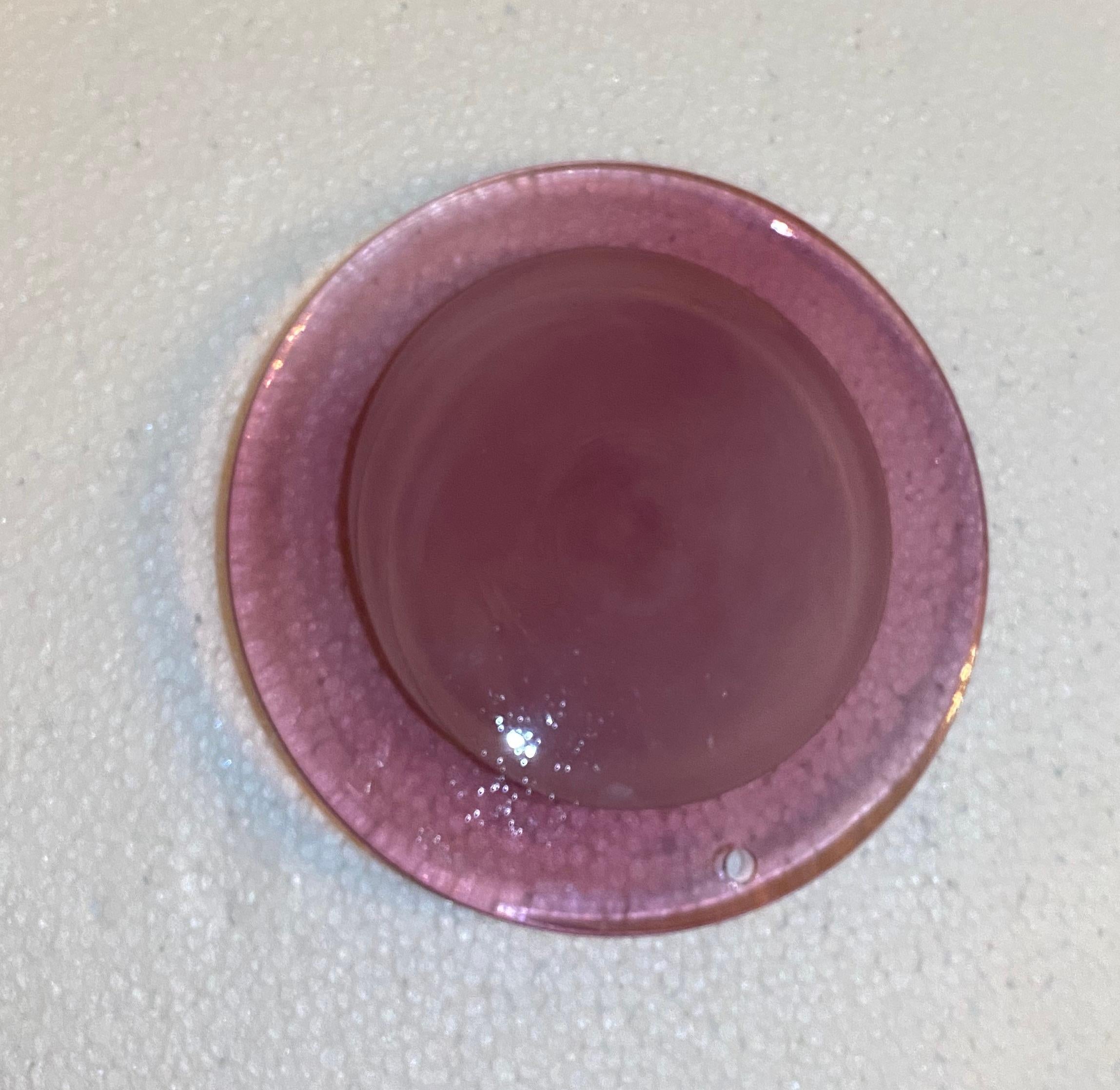 Kronleuchter aus lila Muranoglas mit Scheiben im Angebot 10
