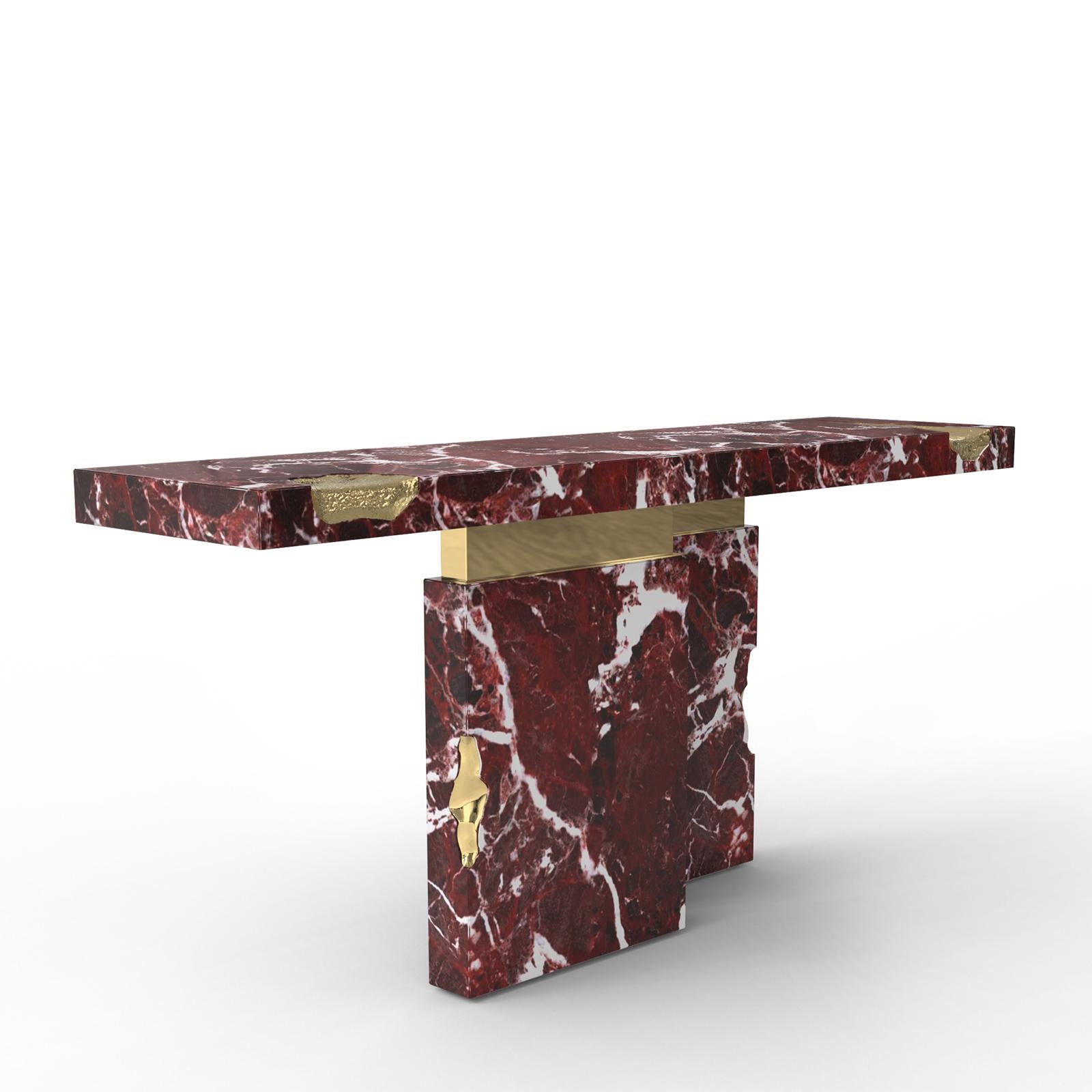 Mesa consola roja Majestic Hecho a mano en venta