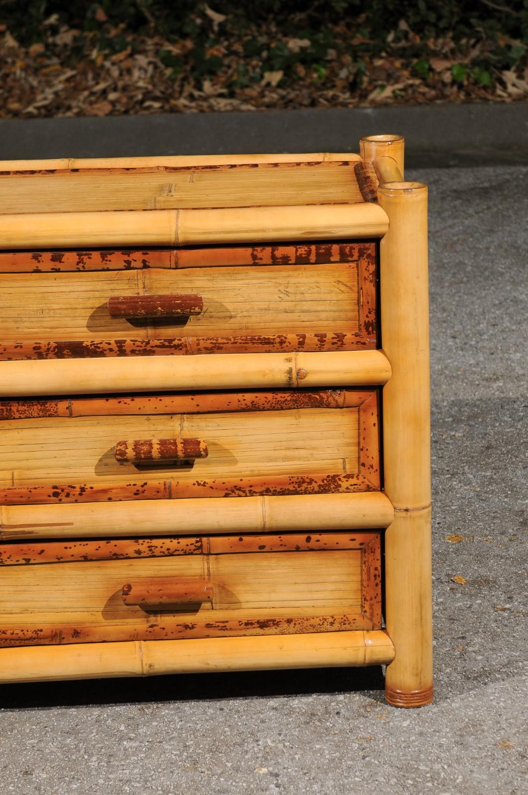 Majestic Restored Bamboo Pagoda Commode by Budji Layug, circa 1980 For Sale 8