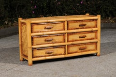 Majestic Restored Bamboo Pagoda Commode by Budji Layug, circa 1980