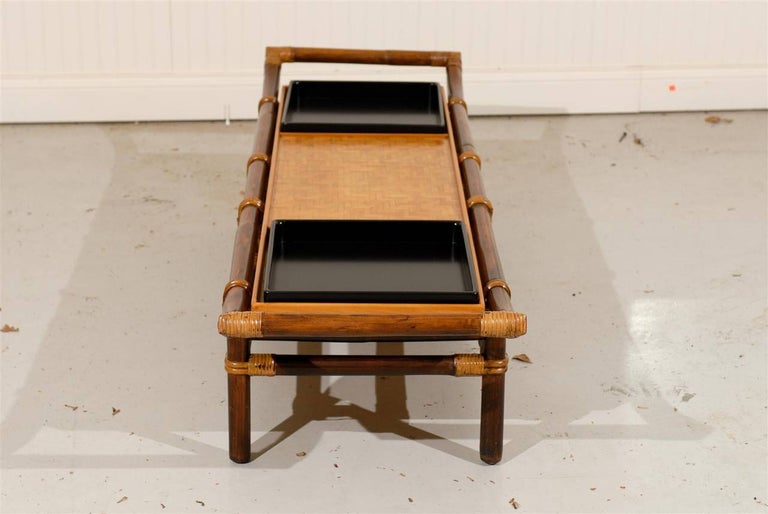 American Majestic Restored Pagoda Coffee Table or Bench by John Wisner, circa 1954 For Sale