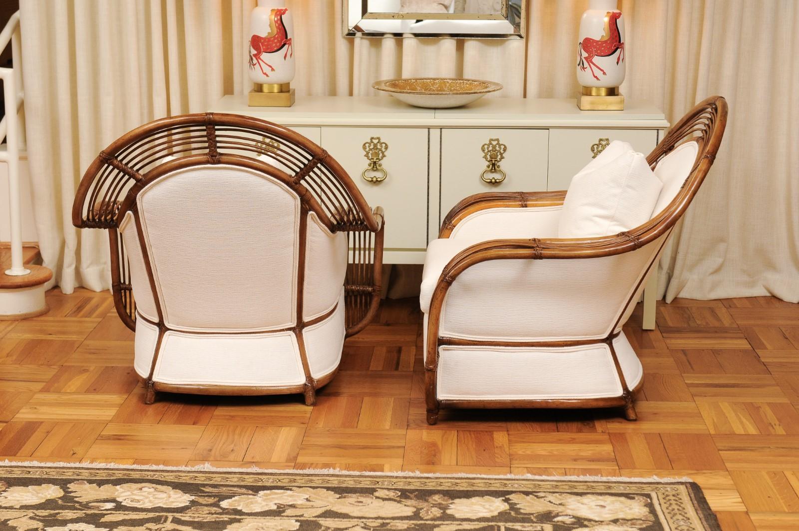 Majestic Restored Pair of Breille Club Chairs by Henry Olko, circa 1980 3