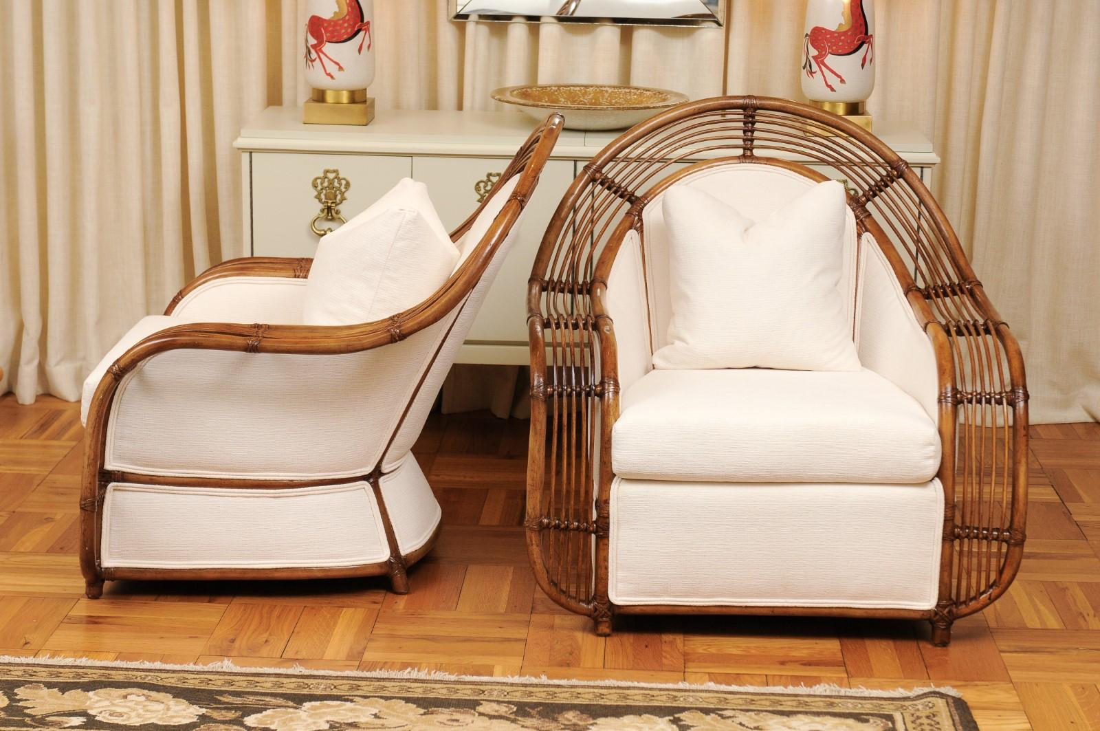 Majestic Restored Pair of Breille Club Chairs by Henry Olko, circa 1980 5