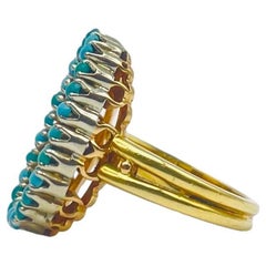 majestic ring with flower in 14k yellow gold