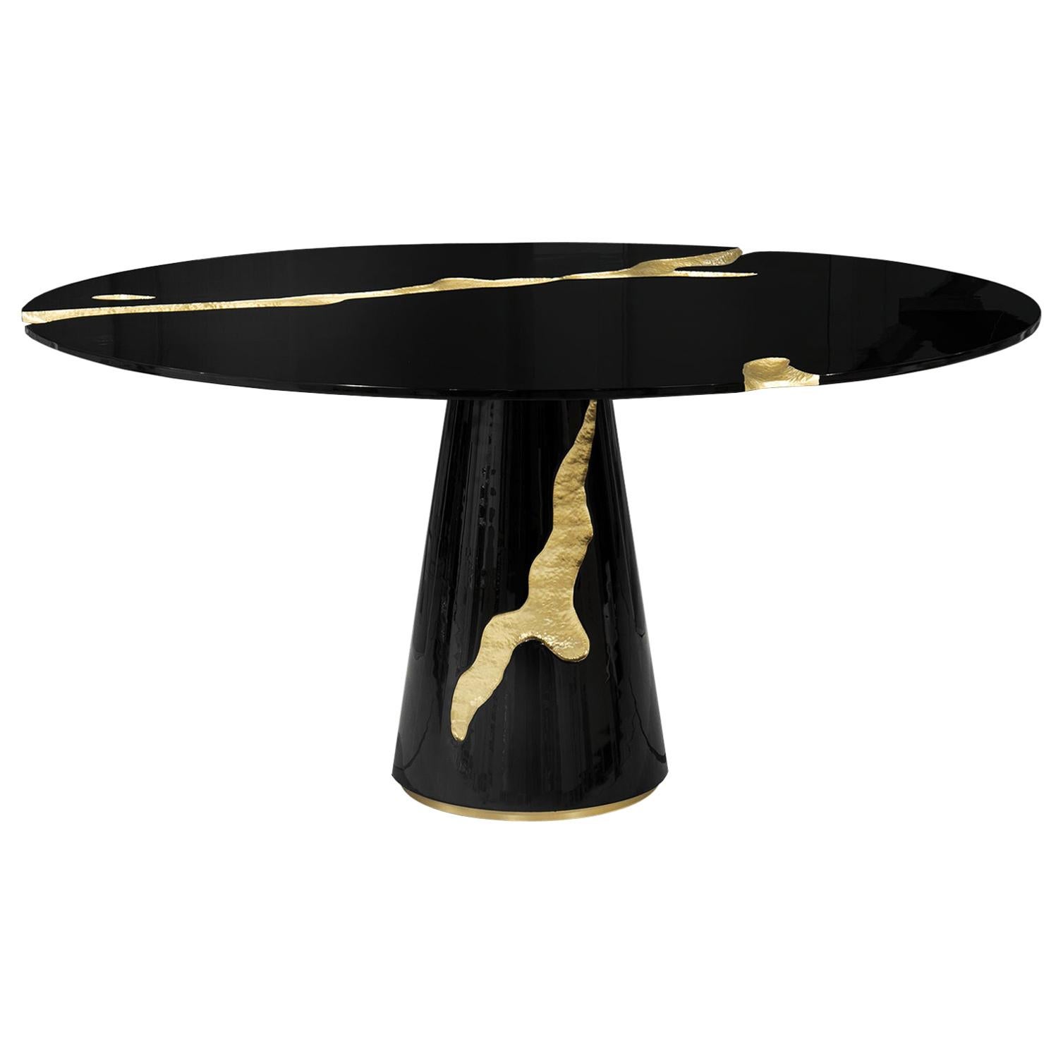 Majestic Round Black Dining Table