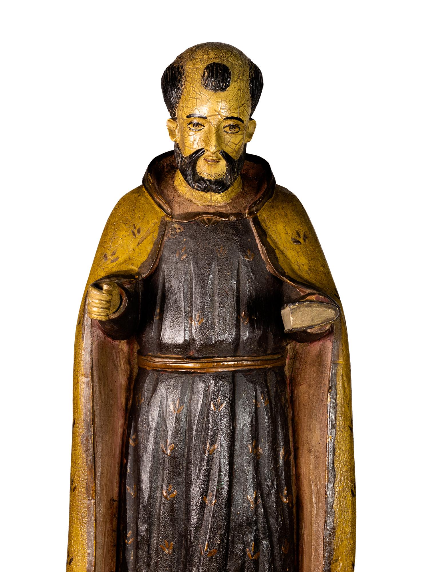 Barocco Statua Majestic di San Benedetto, simbolo sacro di fede e guida, XX secolo in vendita