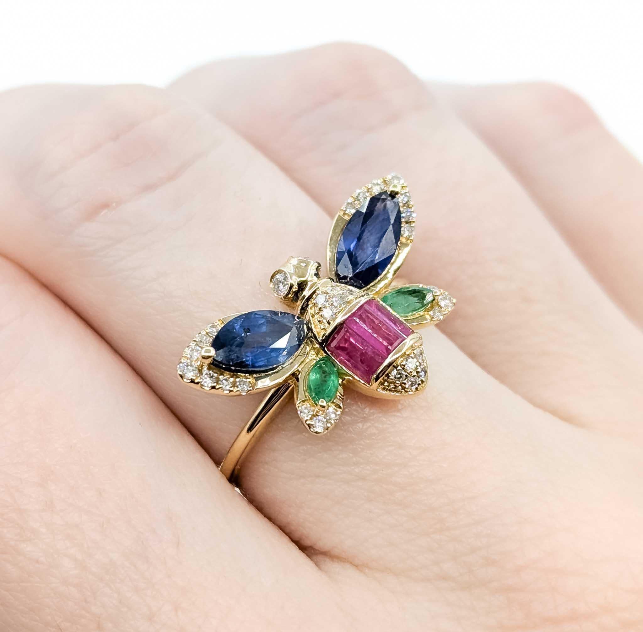 Anillo de zafiro majestuoso y oro de 14k en Excelente estado para la venta en Bloomington, MN