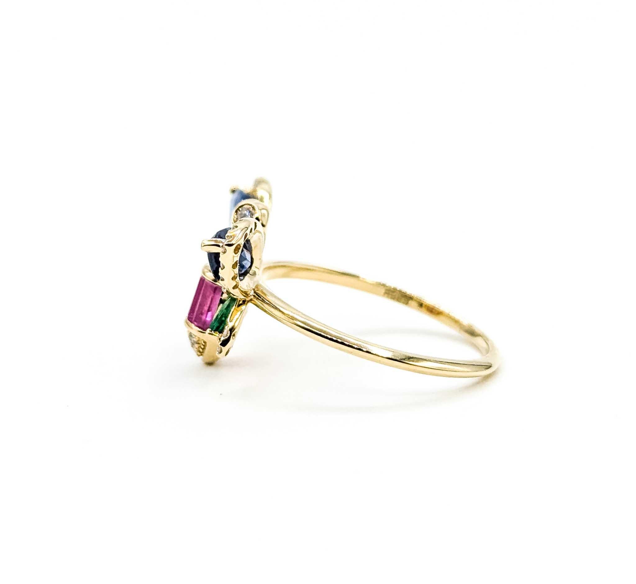 Anillo de zafiro majestuoso y oro de 14k en venta 2