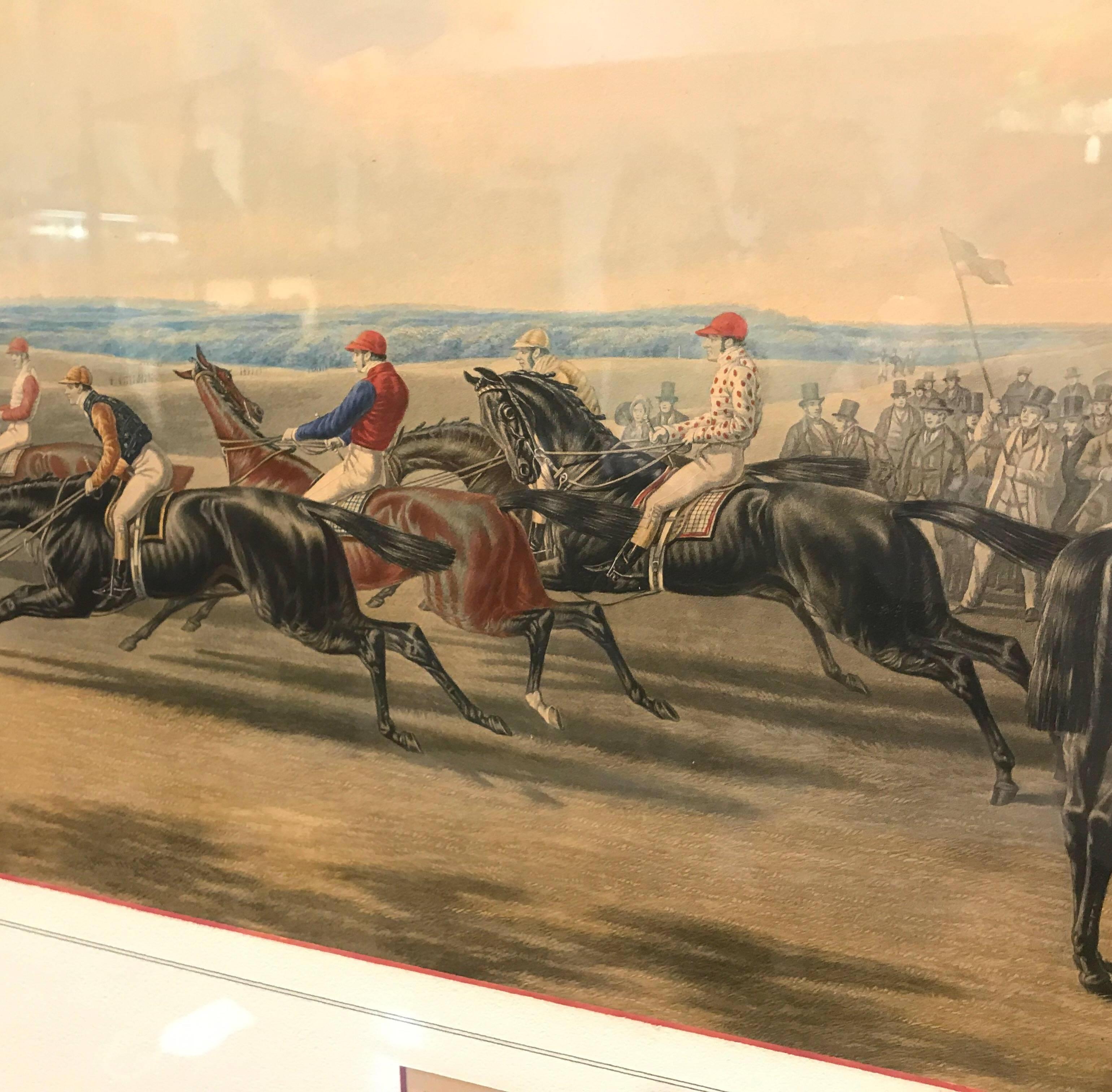 Majestic Set of Four English Hand Colored Framed Equestrian Engravings 4