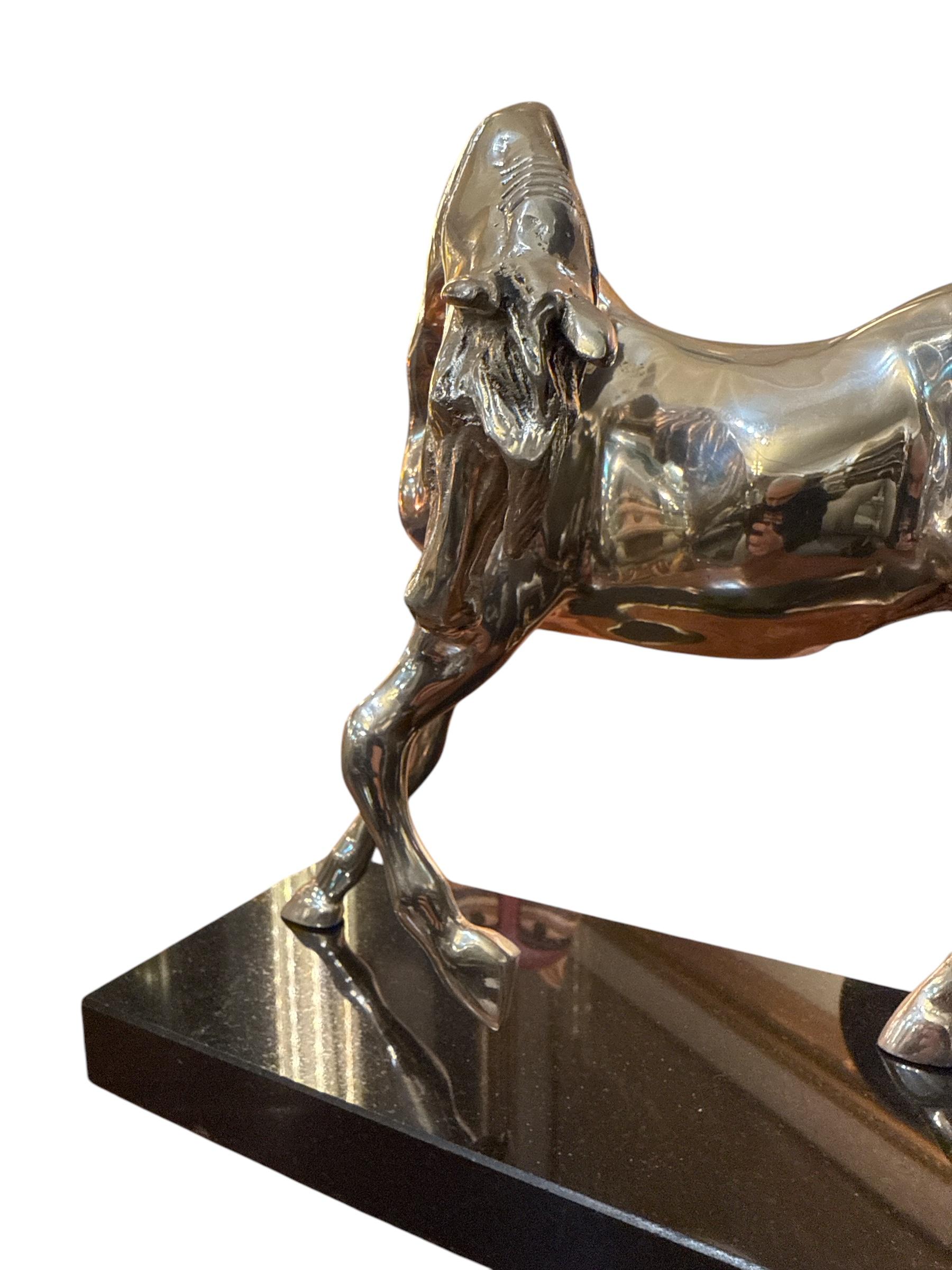 Escultura Caballo de Plata Majestuoso Silver en venta
