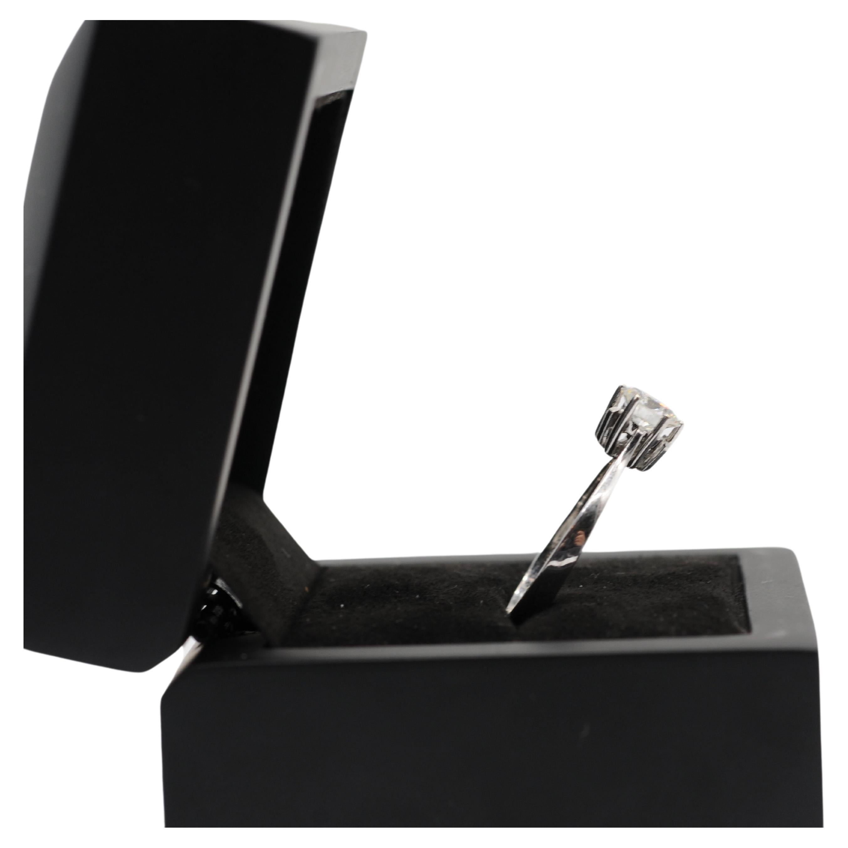 Majestätischer Solitär-Ring mit ca. 1,0 Karat Diamant VVS2 Farbe:G im Angebot 6