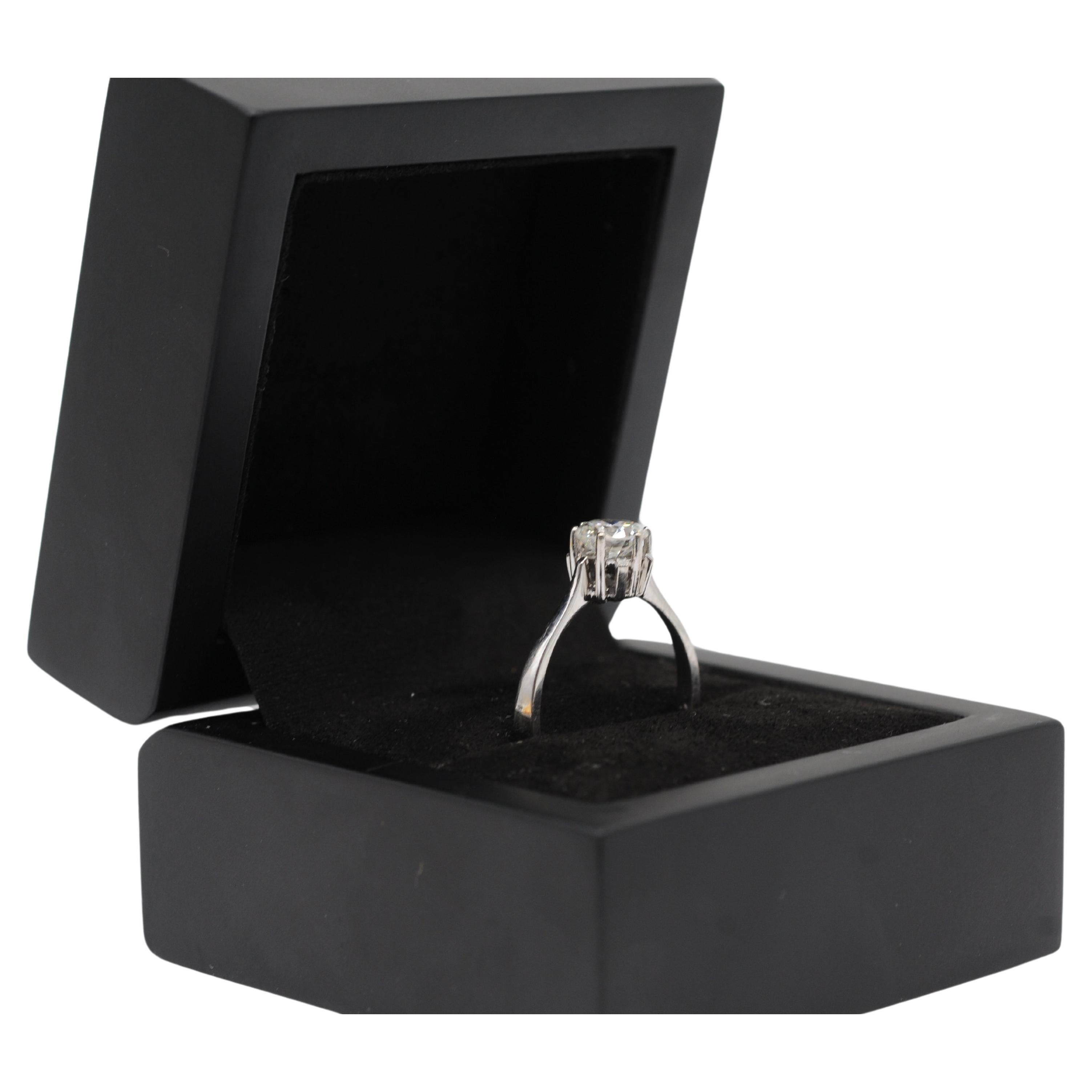 Majestätischer Solitär-Ring mit ca. 1,0 Karat Diamant VVS2 Farbe:G (Ästhetizismus) im Angebot