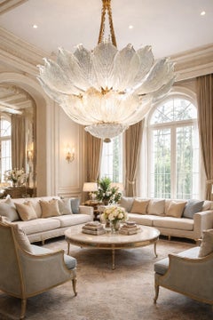 Majestic Venetian Ceiling light. Murano