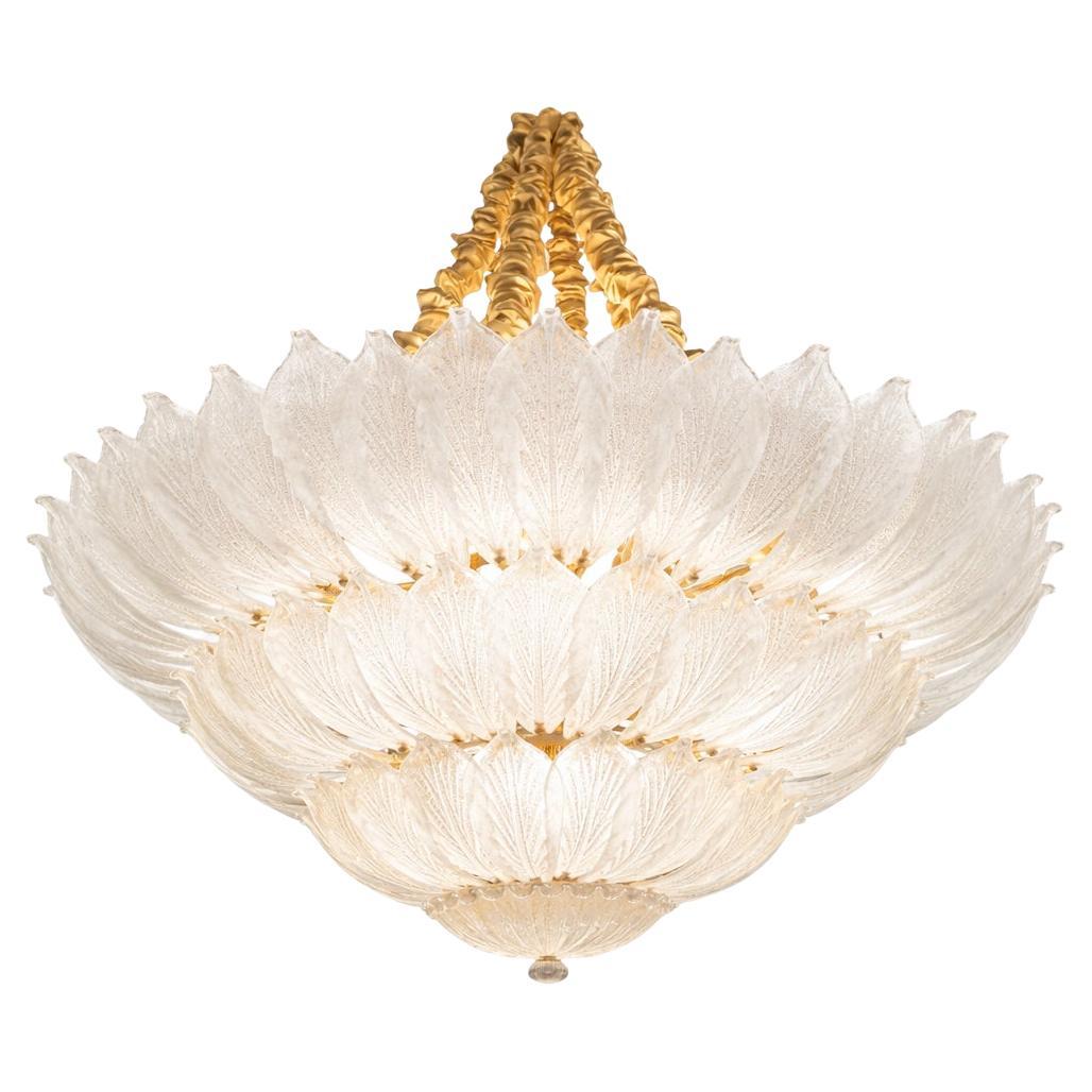 Majestic Venetian Murano Ceiling Light For Sale