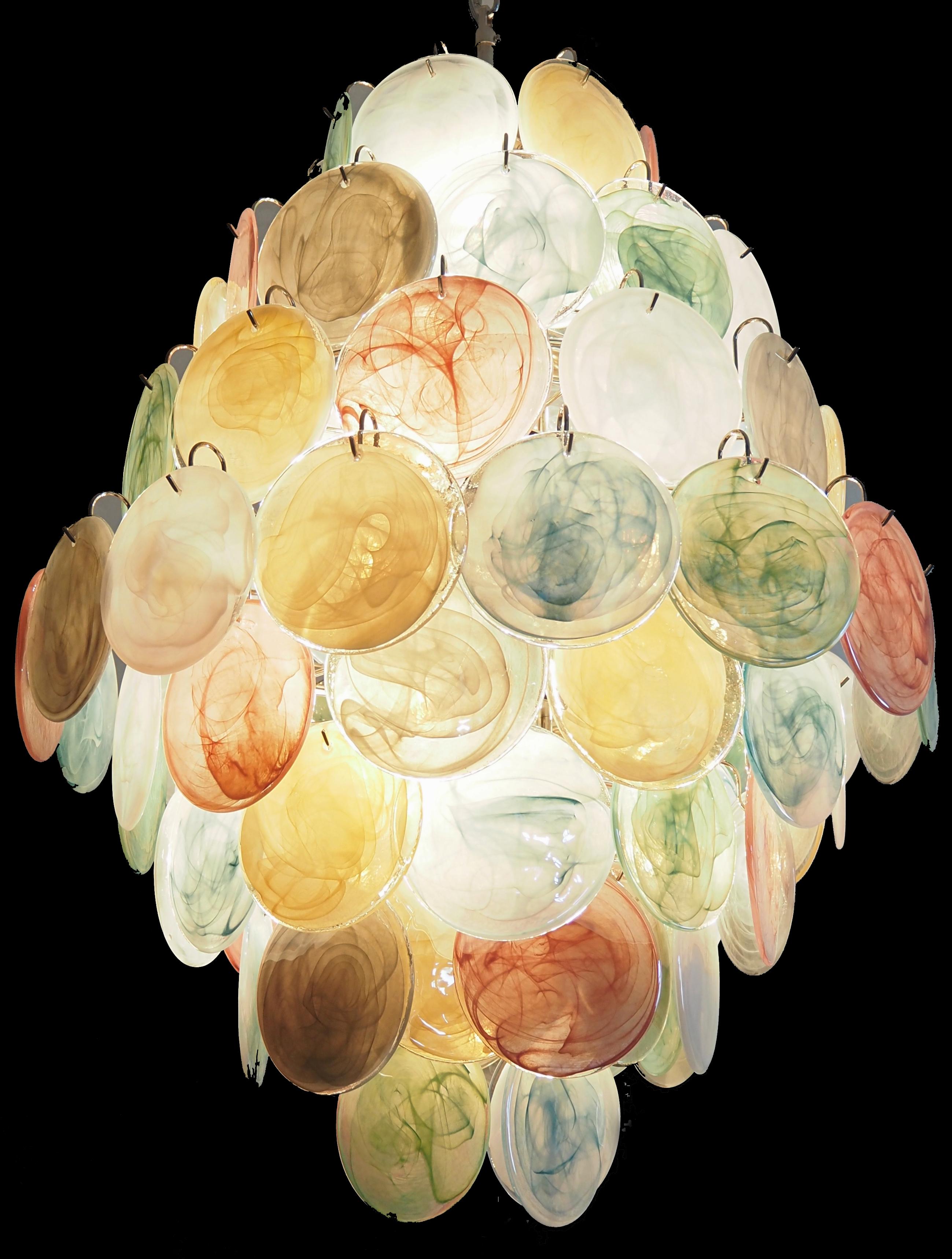 Mid-Century Italian Murano chandelier  For Sale 14