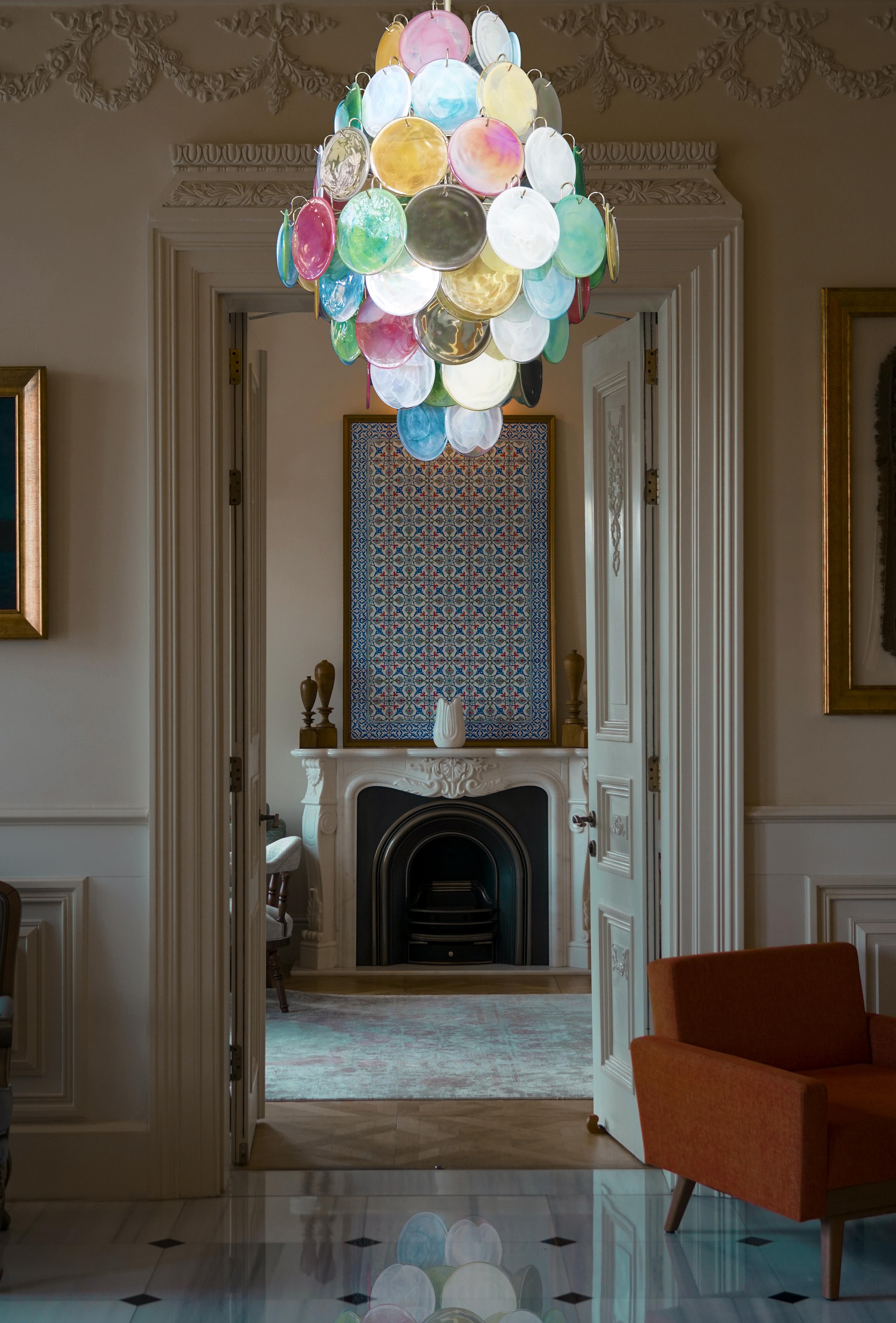 Mid-Century Modern Mid-Century Italian Murano chandelier  For Sale