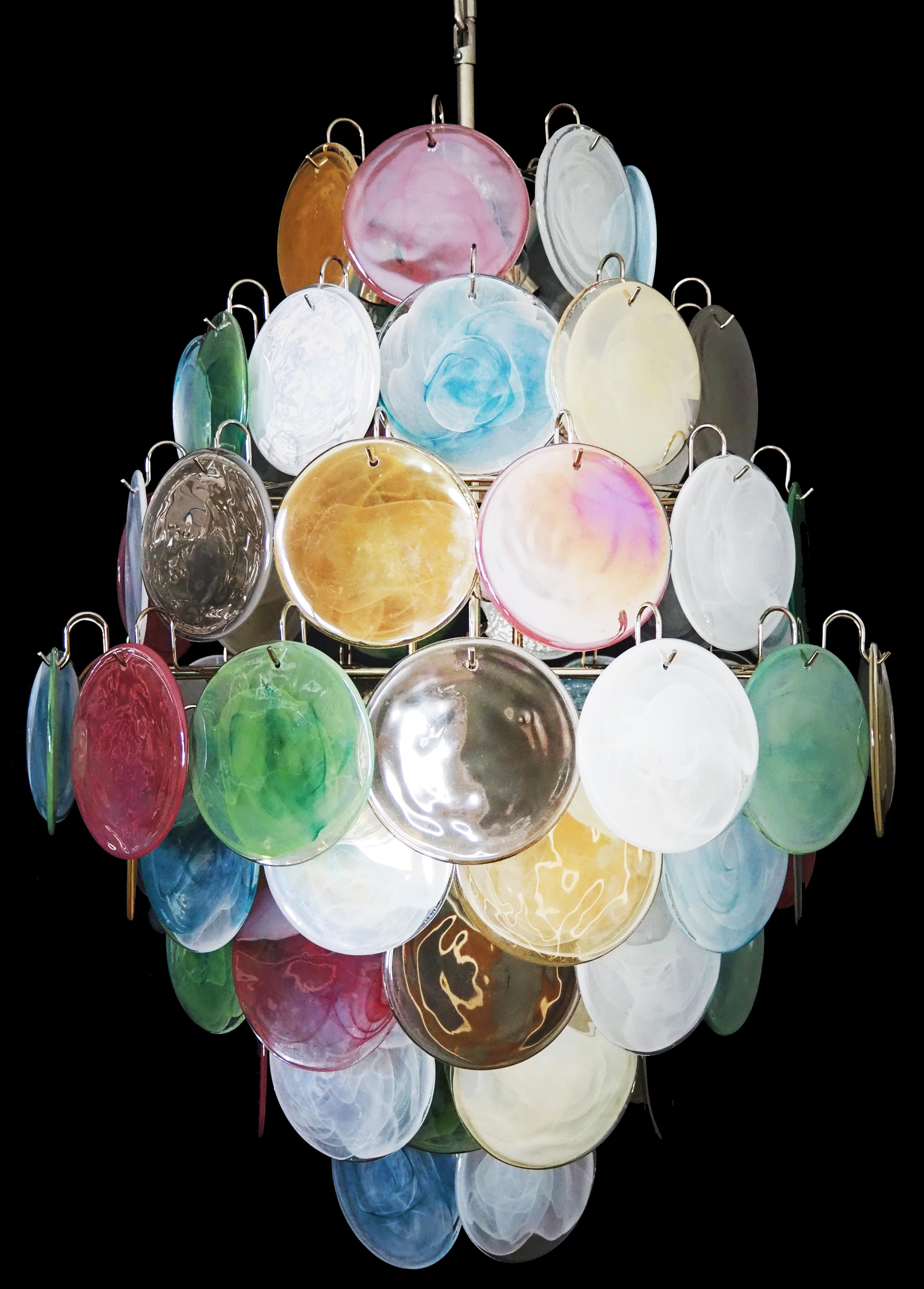 Art Glass Mid-Century Italian Murano chandelier  For Sale