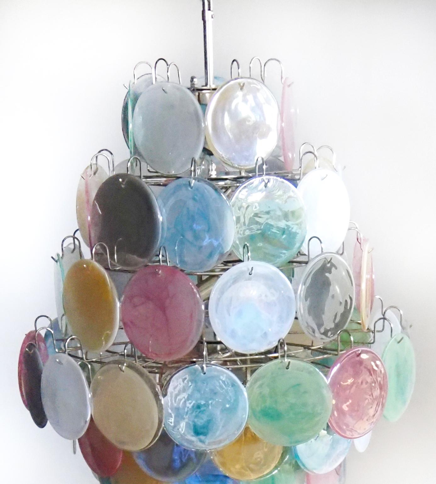 Pair Mid-Century Italian Arlecchino Murano chandeliers For Sale 13