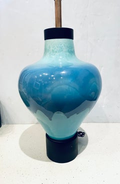 Majestic X-Large Ceramic Mid Century Lamp Lava Glaze Finish