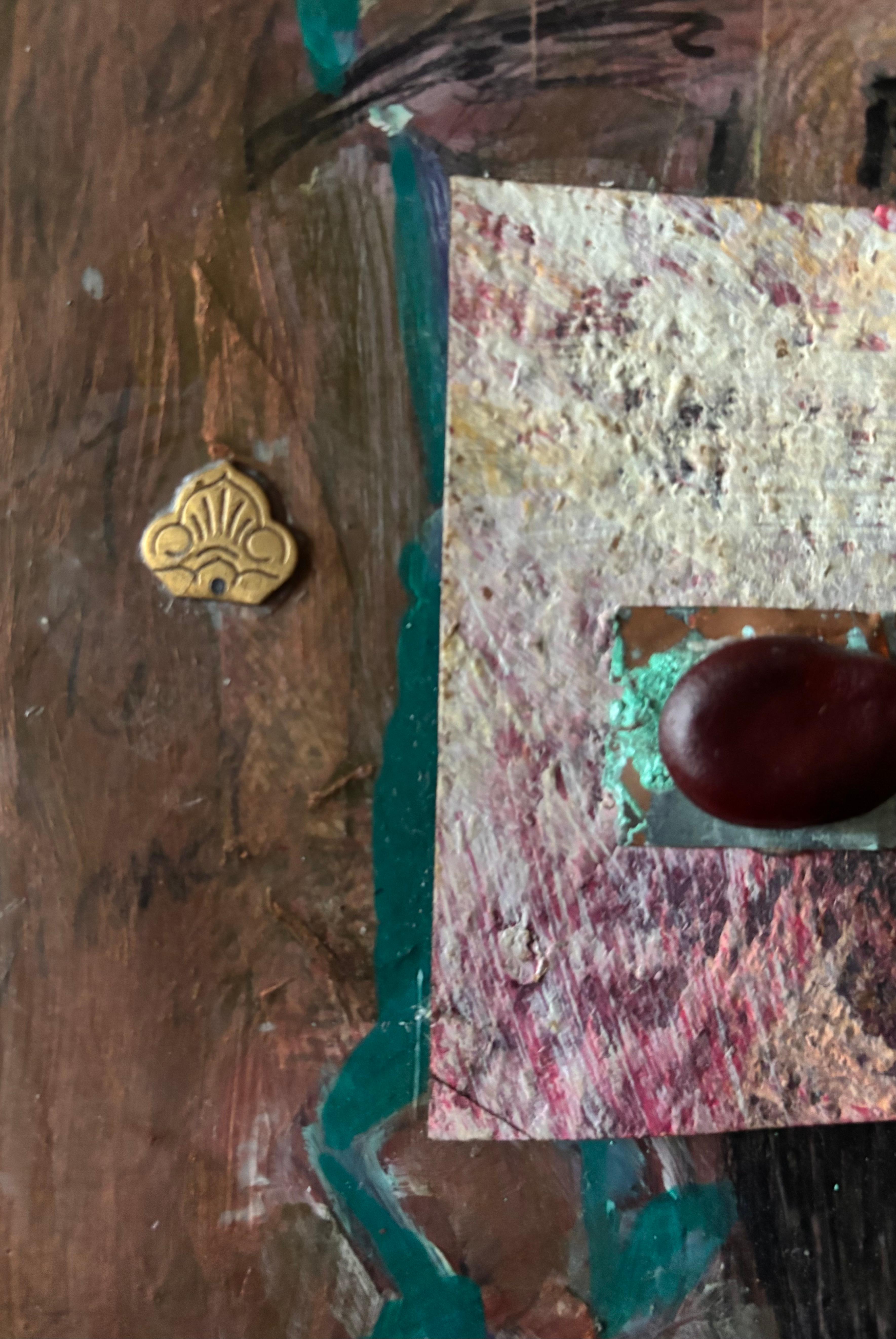 Artifacts of Various Realities -Tray 2 Found objects on wood For Sale 1