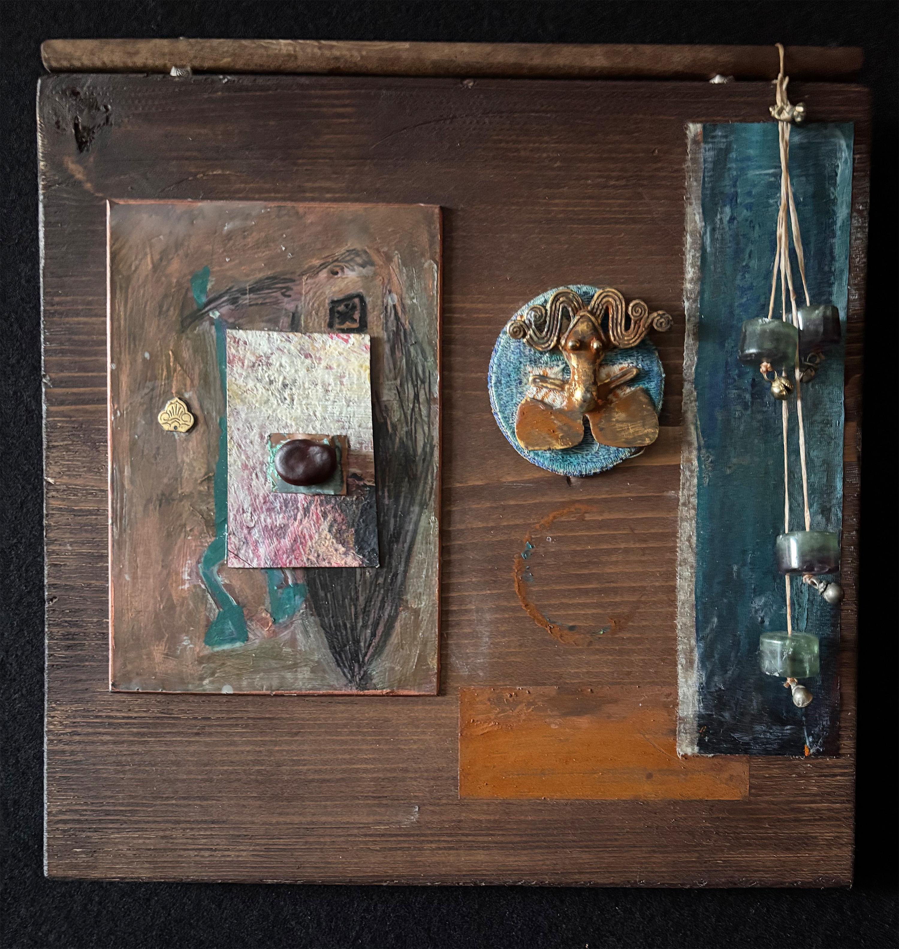 Artifacts of Various Realities -Tray 2 Found objects on wood