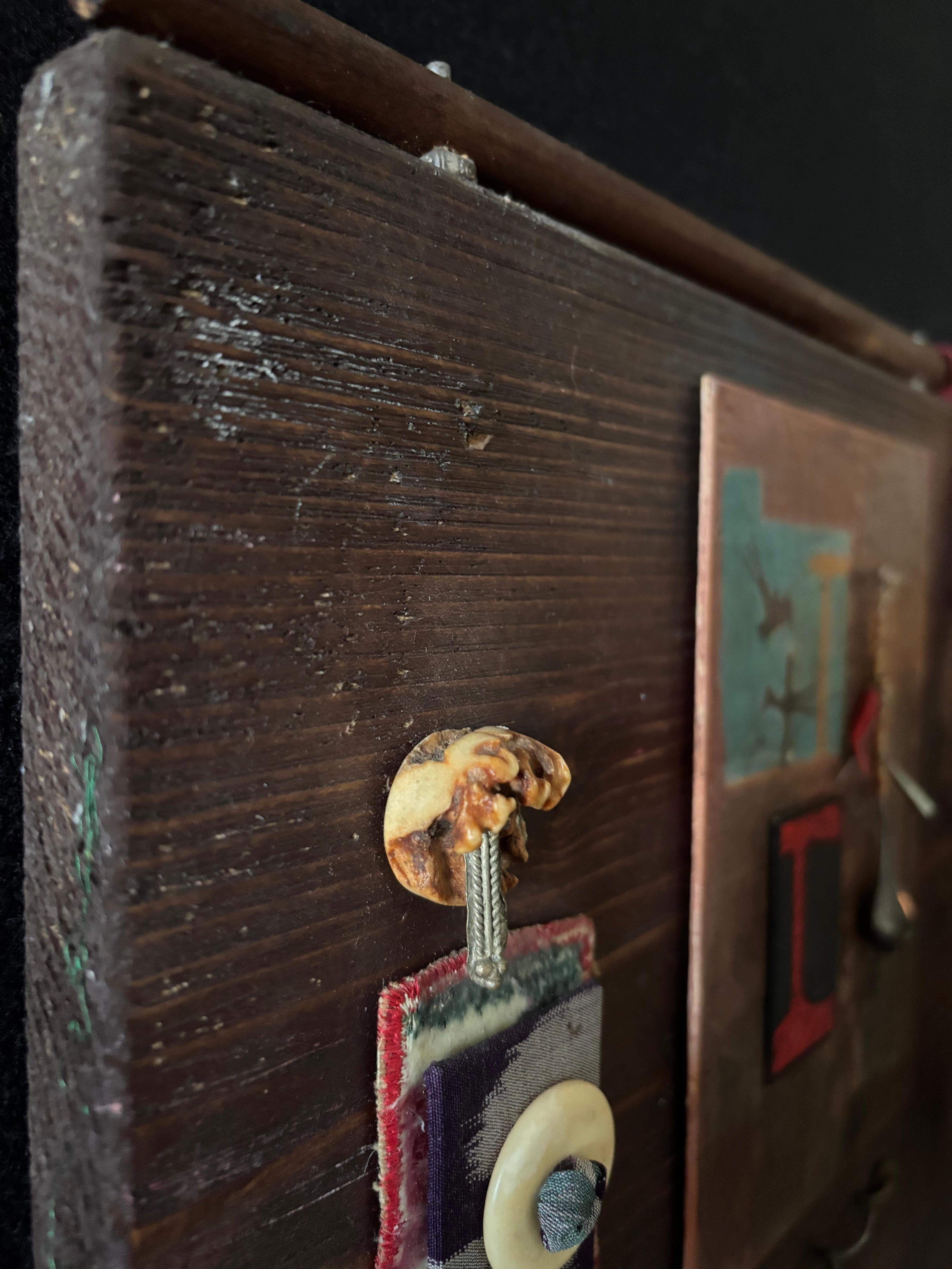 Artifacts of Various Realities-Tray 3 Small objects on wood provoking new storie For Sale 3