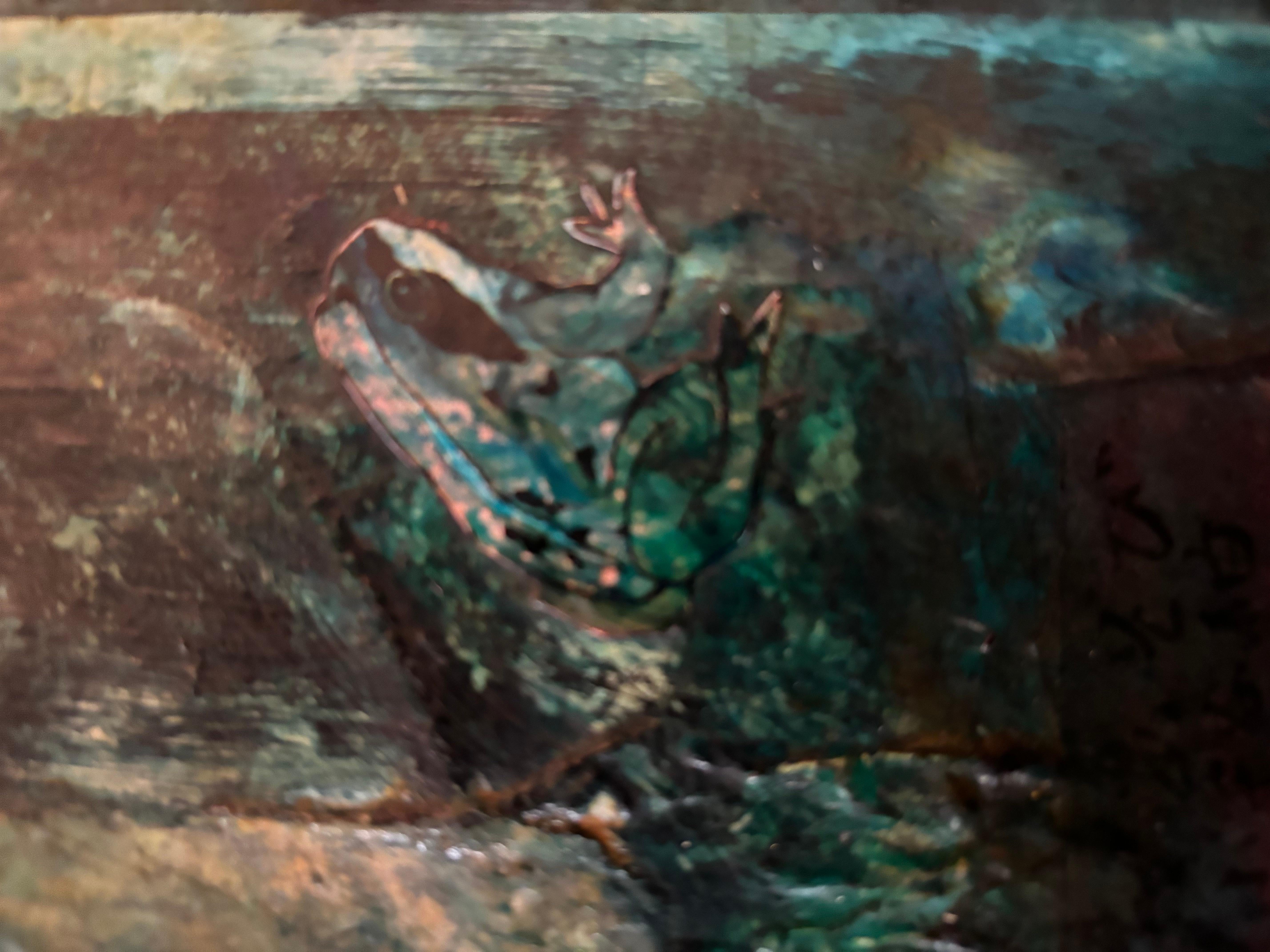 Small Wooden Pieces I: Mediale Frau in einem Moment im Angebot 1