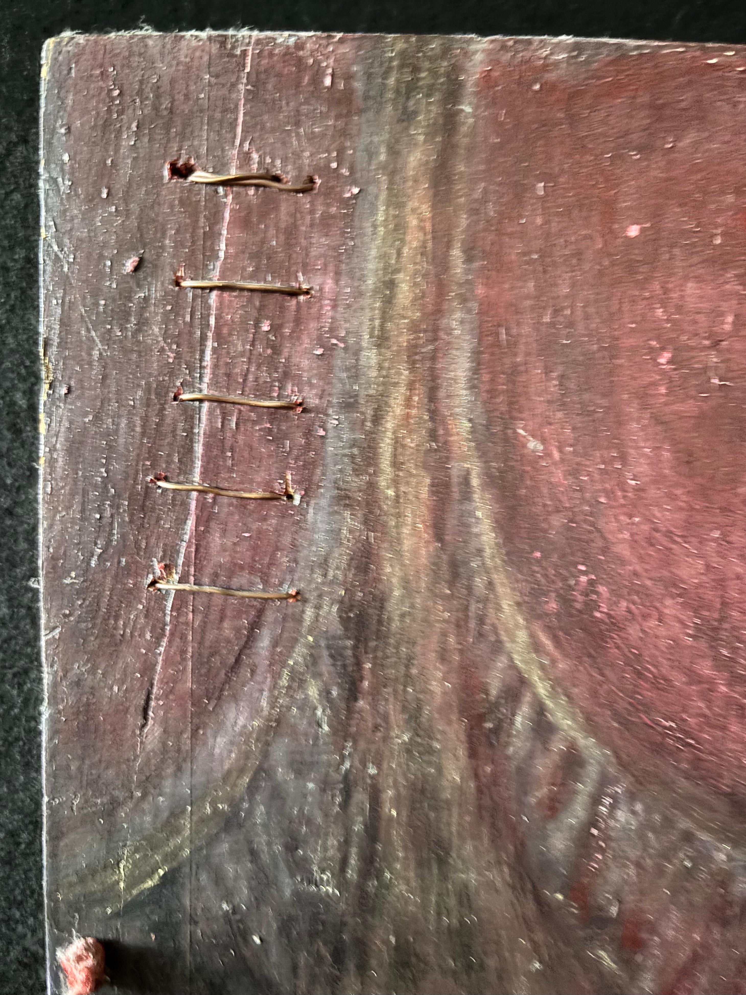 Mix-media Series: Frog at the Bridge-acrylic paint, copper, found objects, wood - Painting by Majio