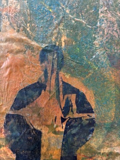 Serie Monje II Cera fría, monocopias, óleo en barra sobre lienzo