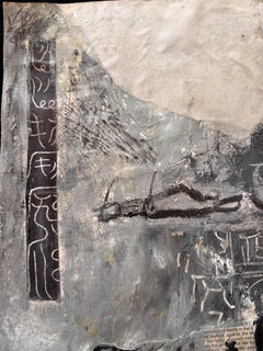 Serie Skateboard con X-Ray I, cera fredda, grafite, raggi X e collage su carta.