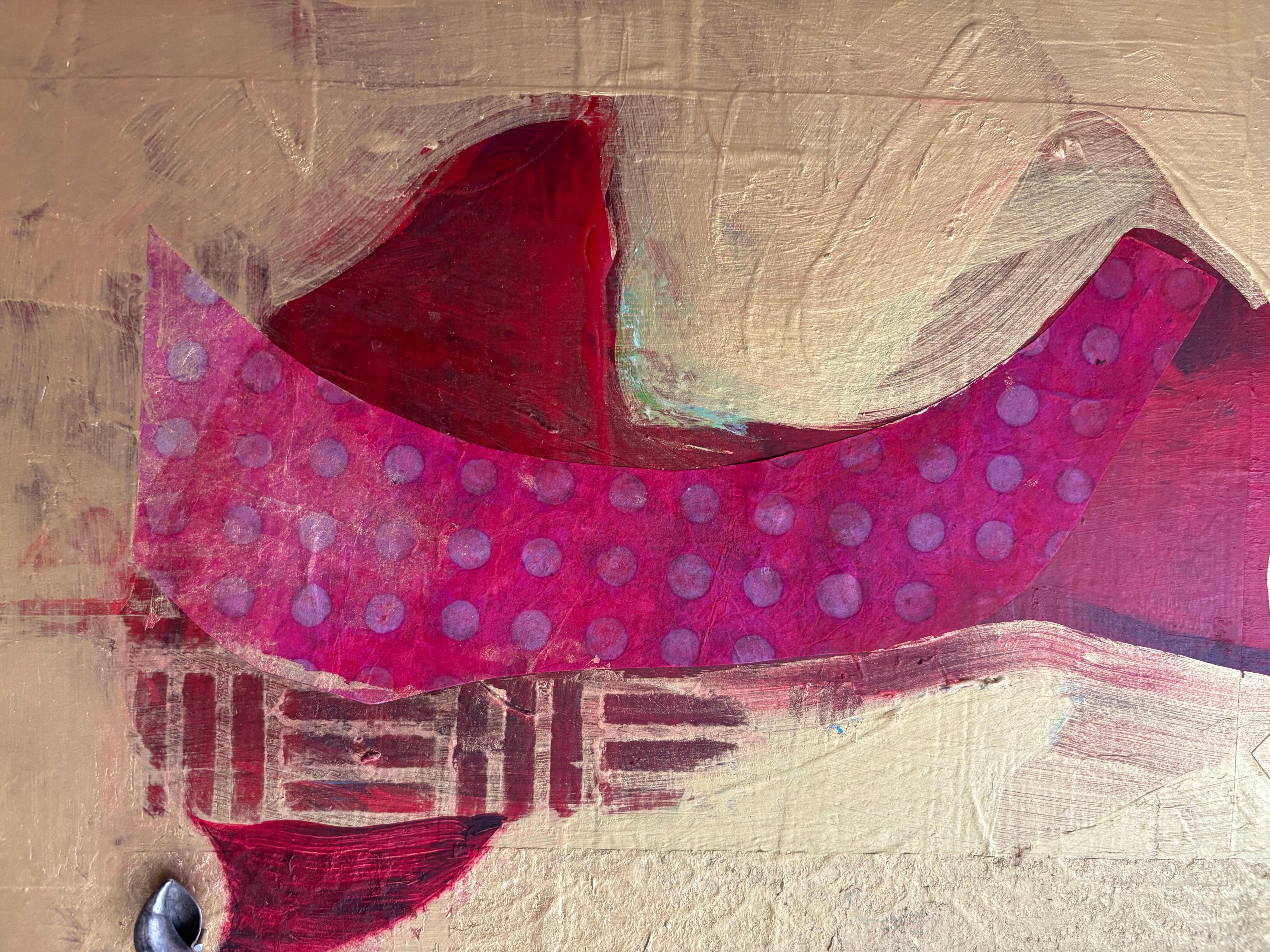 Petits pièces en bois I : Tango Paper Doll Series : Diptyque Polka Dots and Fish - Painting de Majio