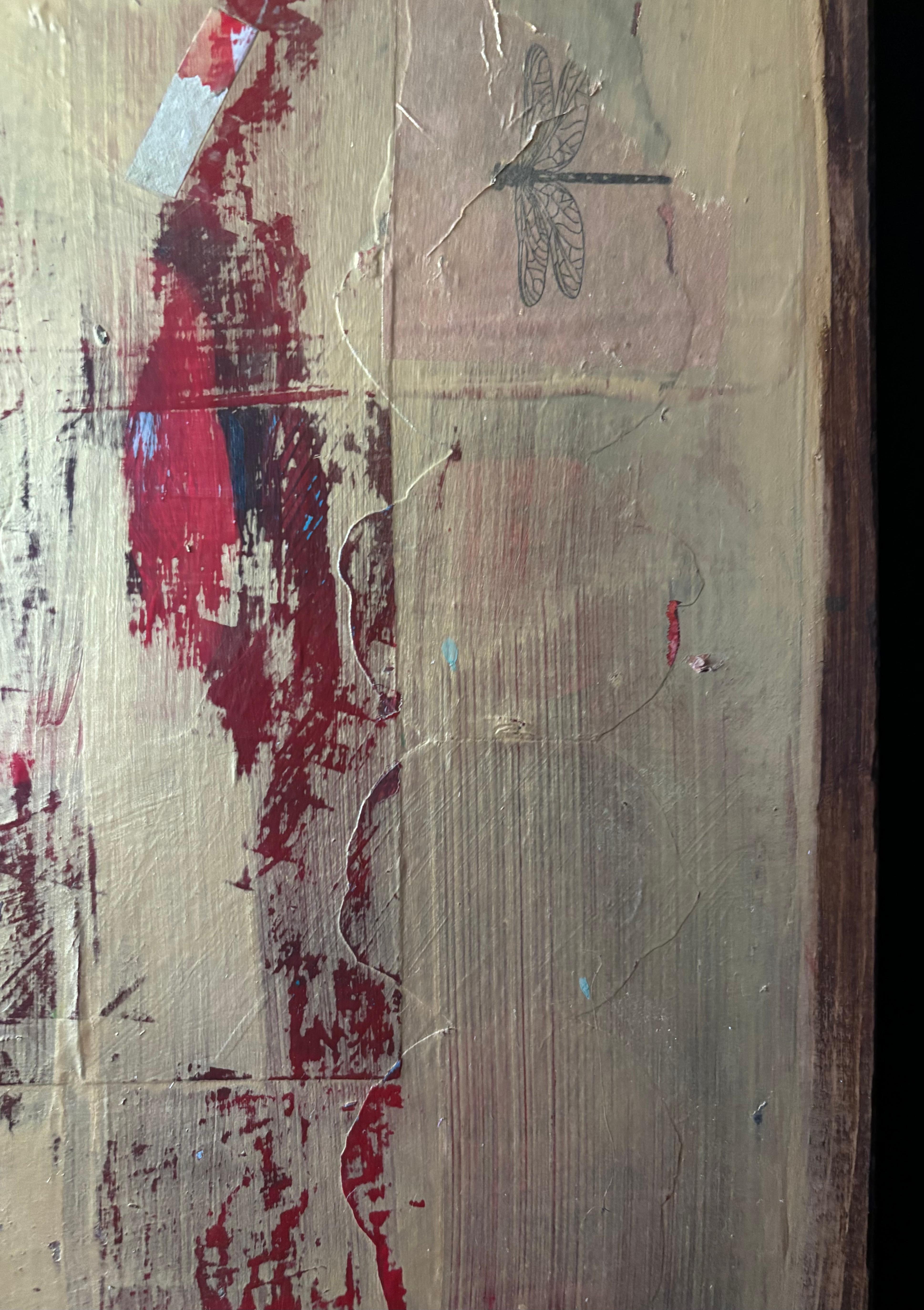 Wood I: Tango Papier Puppenserie: Diptychon Tango & Dolly-Dragonfly und Nummernschild Serie: Diptychon im Angebot 4