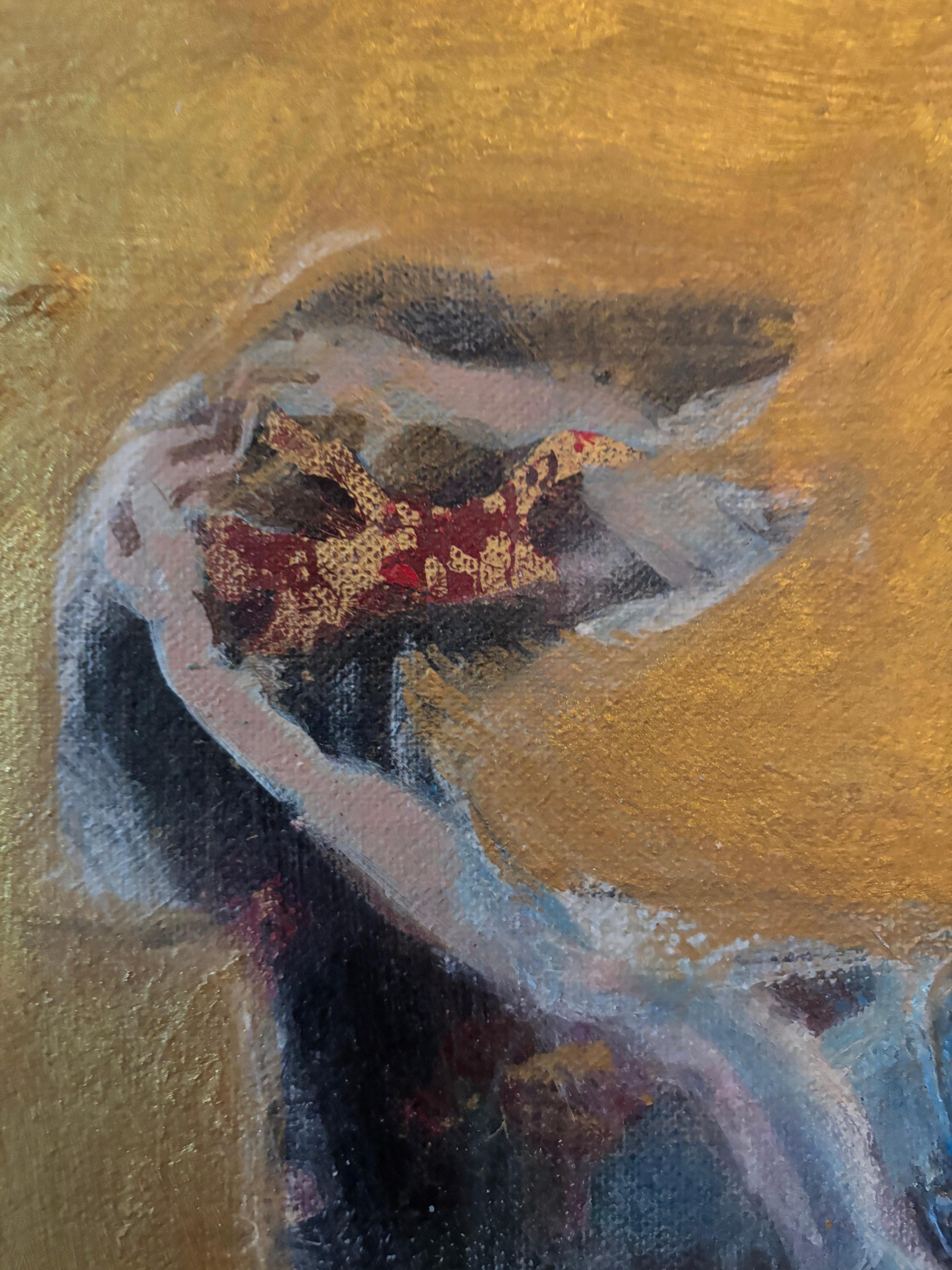 13.	Tiere I: Pferd auf Gold – Painting von Majio