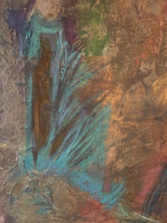 Abstract II Amulet, Mixed Media on Wood Panel, 2010s, Unframed