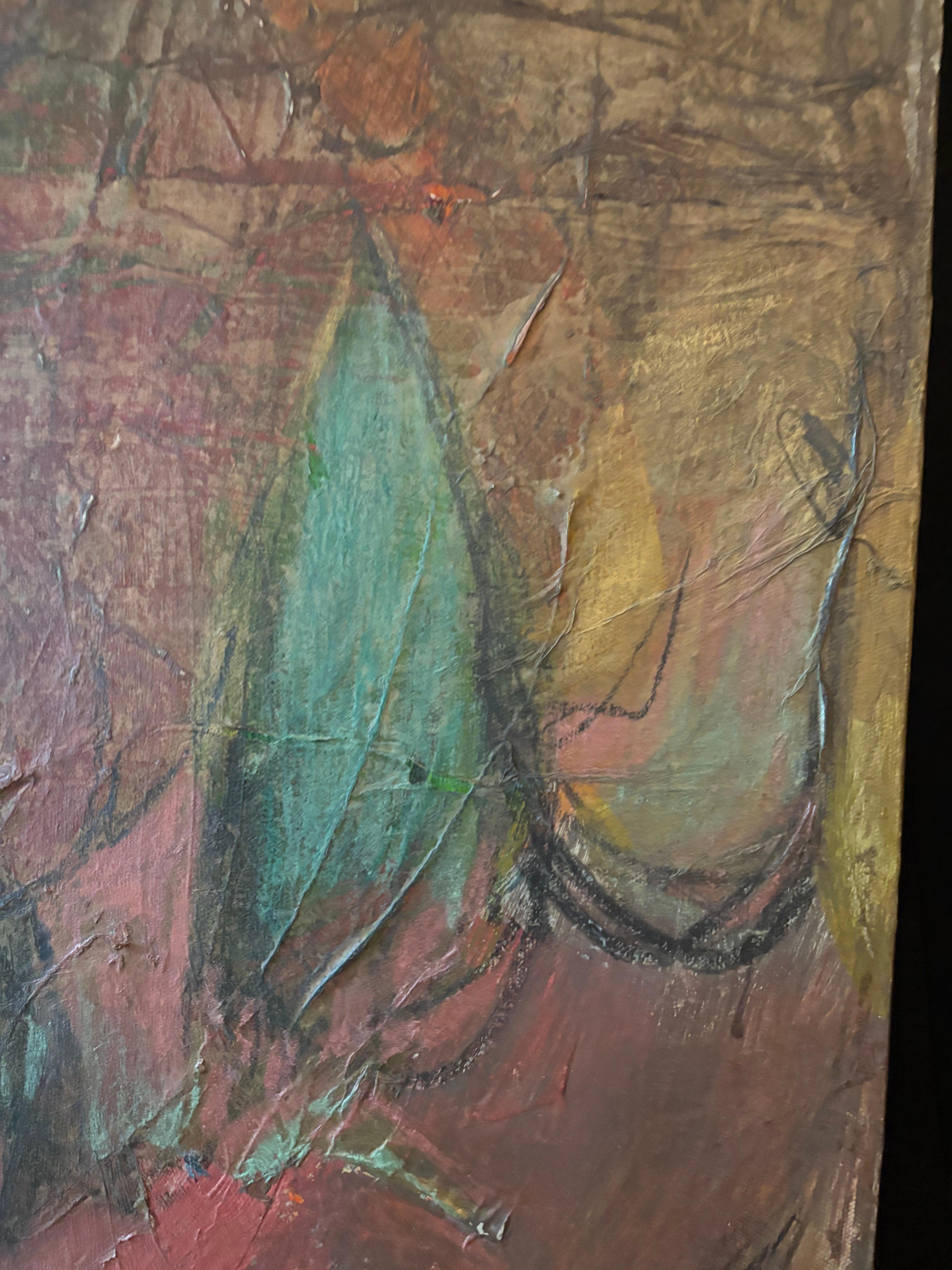 Amuleto Abstract II - Abstract Painting Marrone di Majio