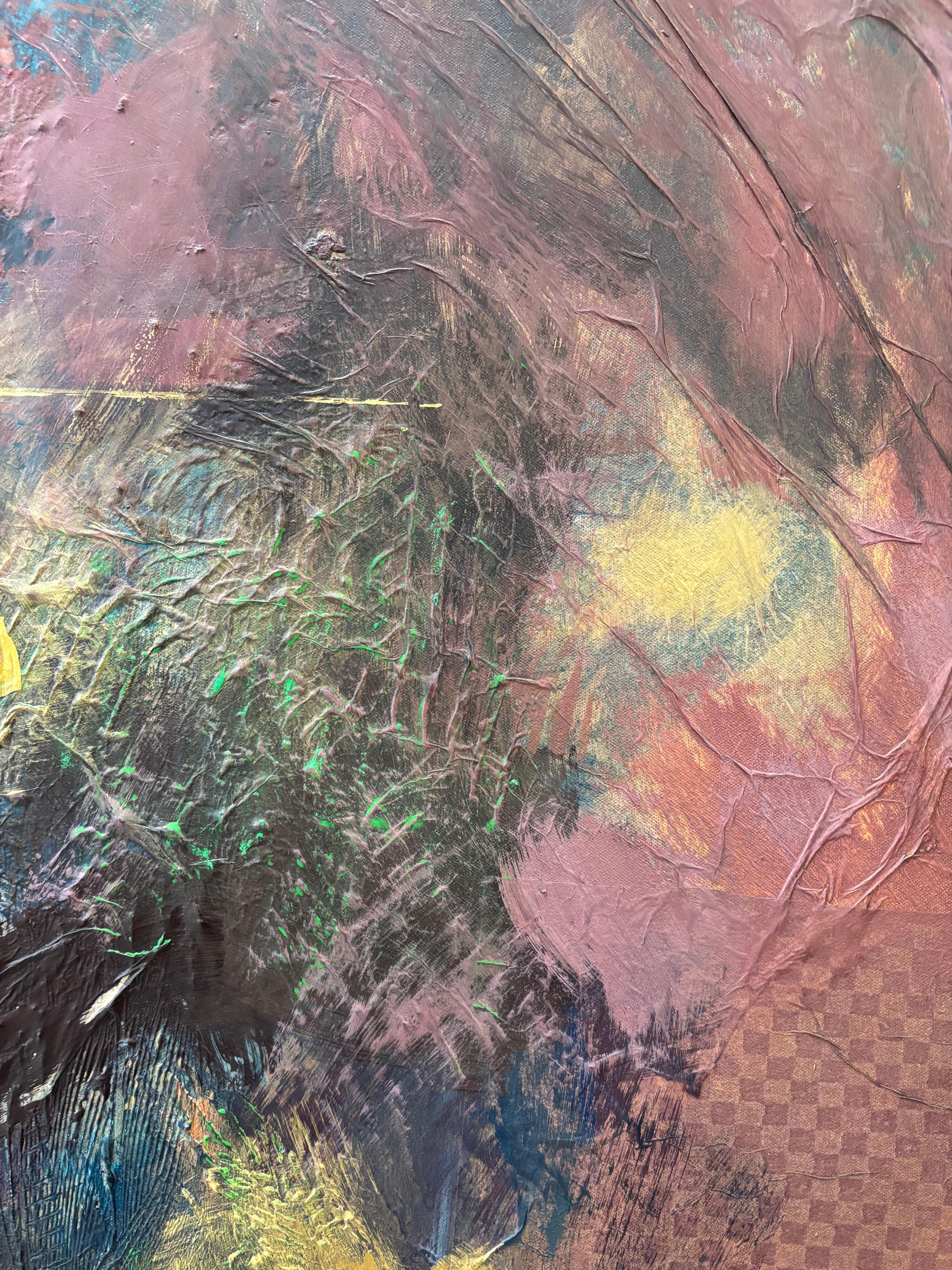 Estratto II: Inchino alla frontiera - Abstract Painting Marrone di Majio