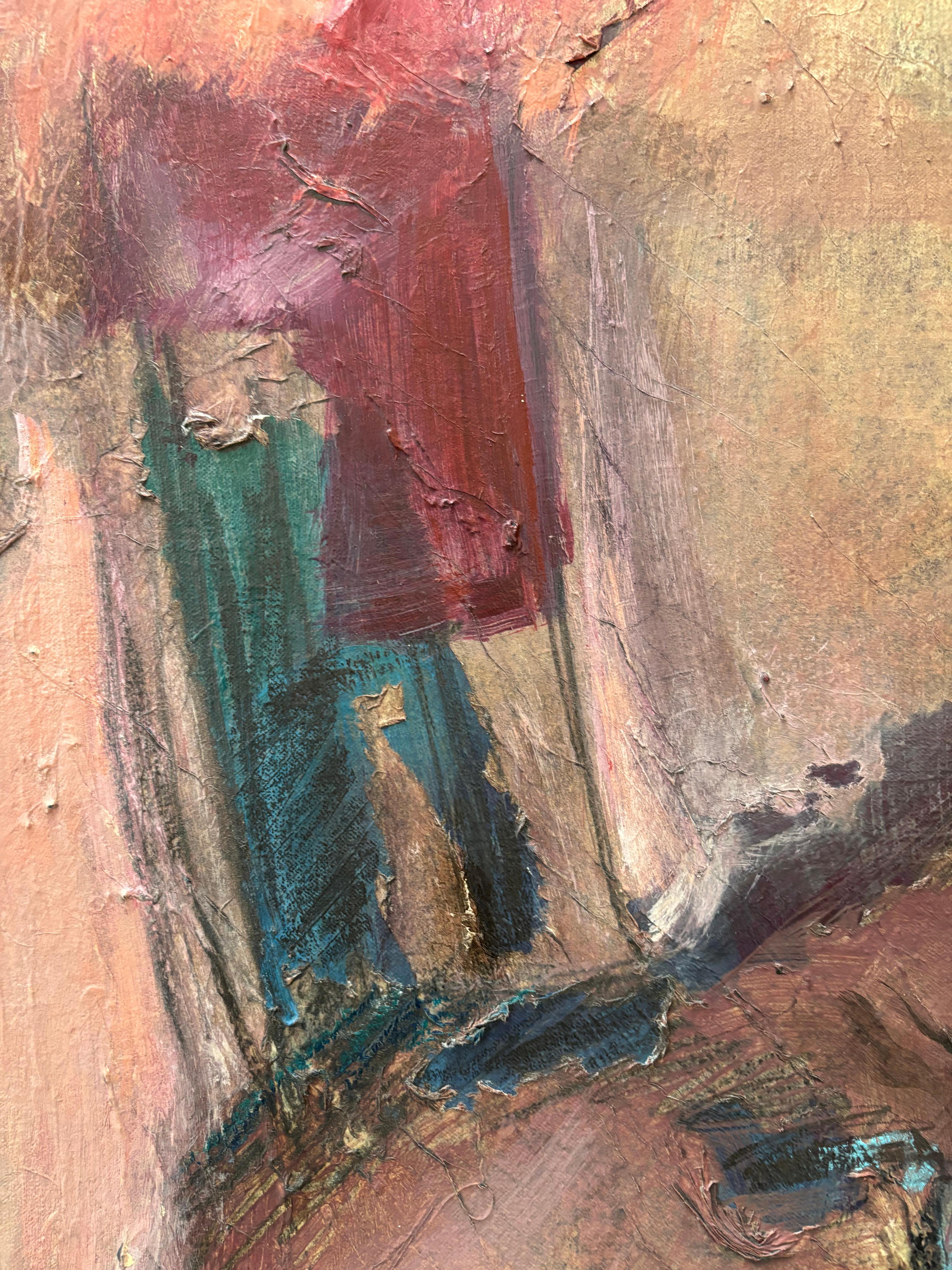 Abstract II Edges Between - Brown Abstract Painting by Majio