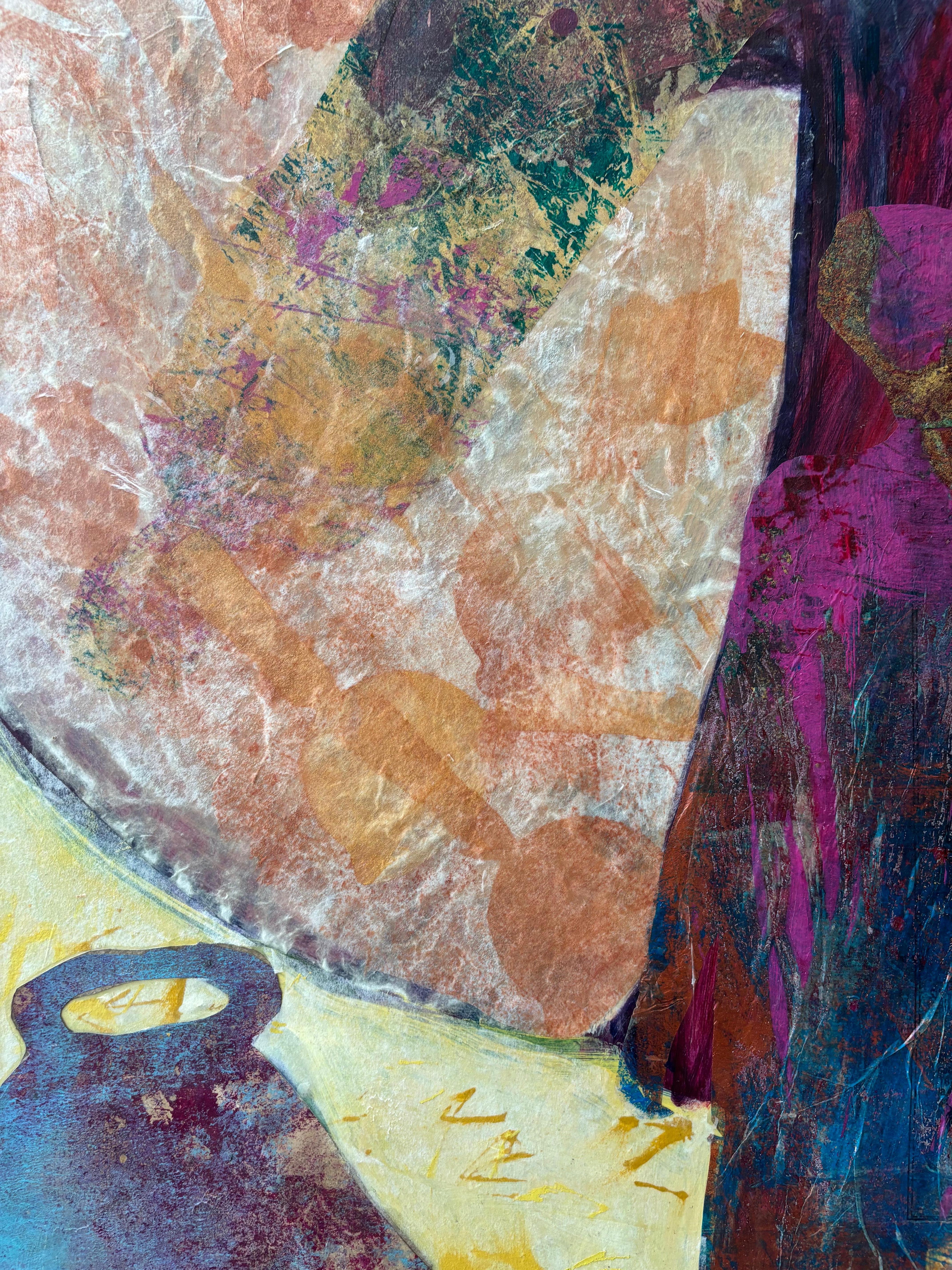 Antepasados: Mujer-Pájaro - Pintura acrílica, cera fría, óleo & en venta 3