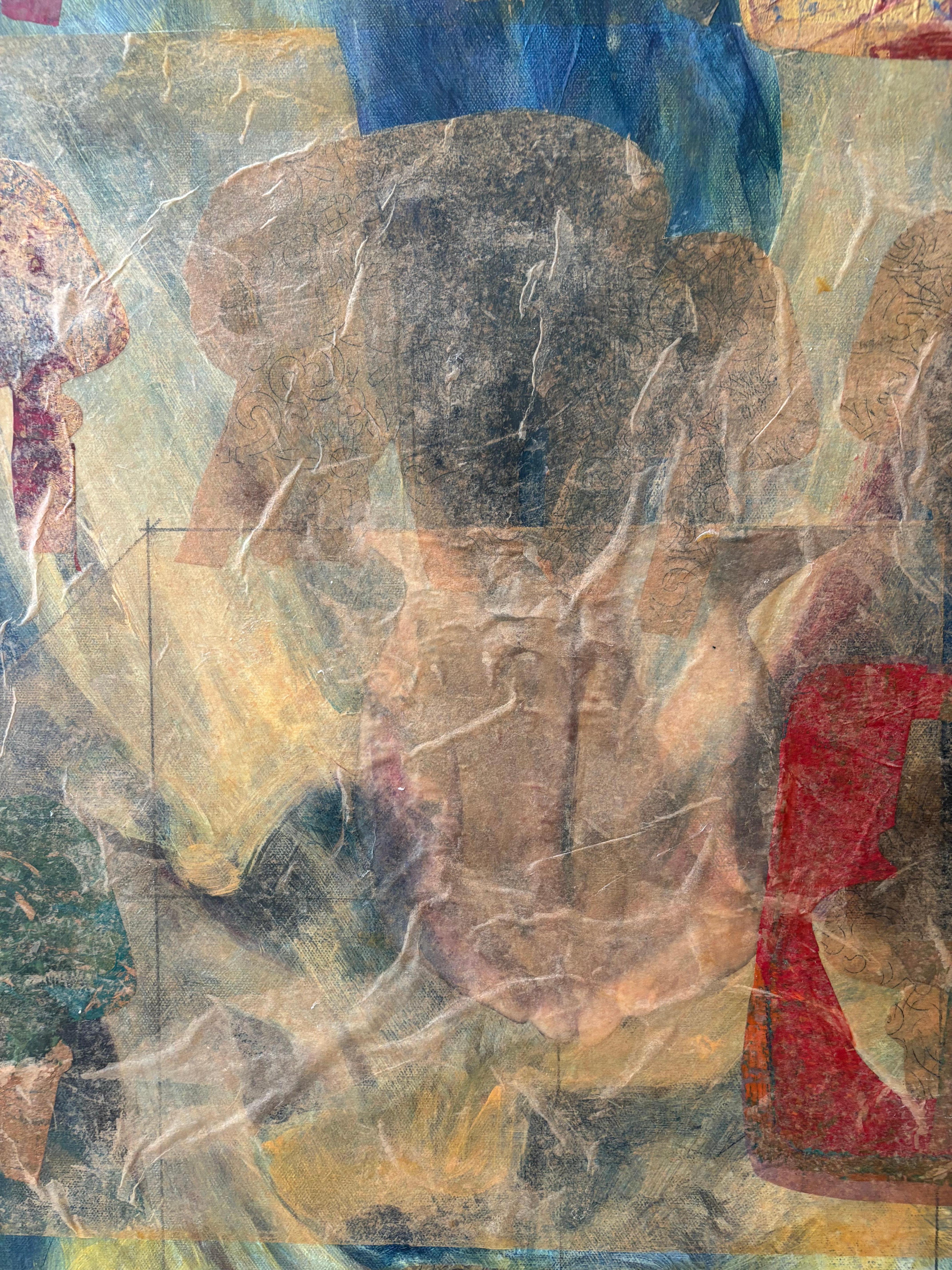 Ancêtres : Maître de cérémonie  Peinture acrylique, cire froide, peinture à l'huile en monoprintures en vente 9
