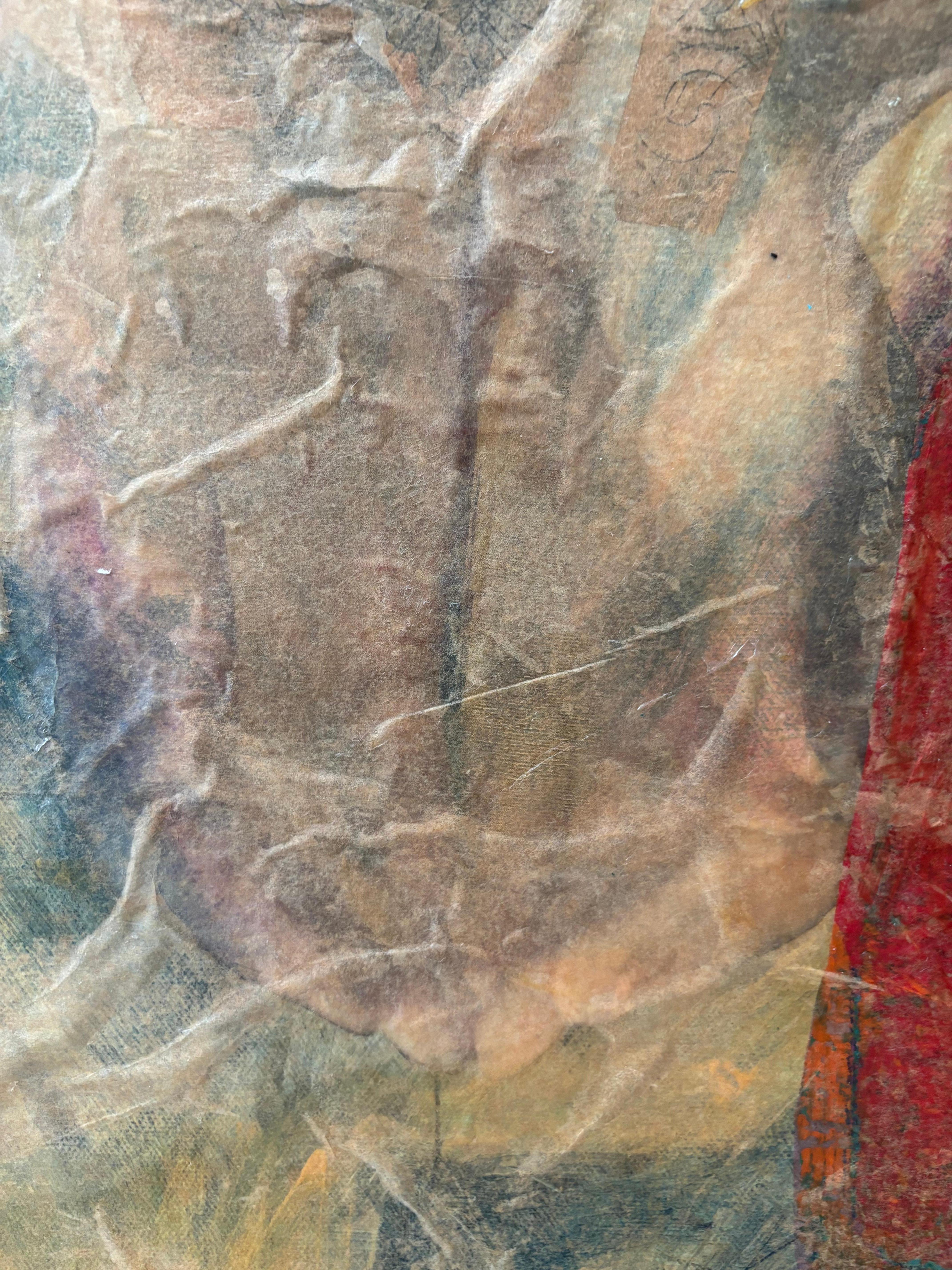 Ancêtres : Maître de cérémonie  Peinture acrylique, cire froide, peinture à l'huile en monoprintures en vente 10