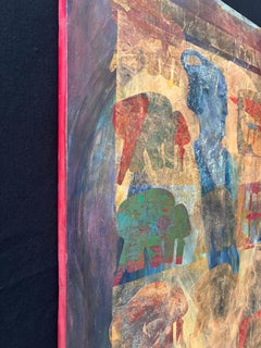 Ancestors: Ringmaster, acrylic paint, cold wax, oil paint monoprints