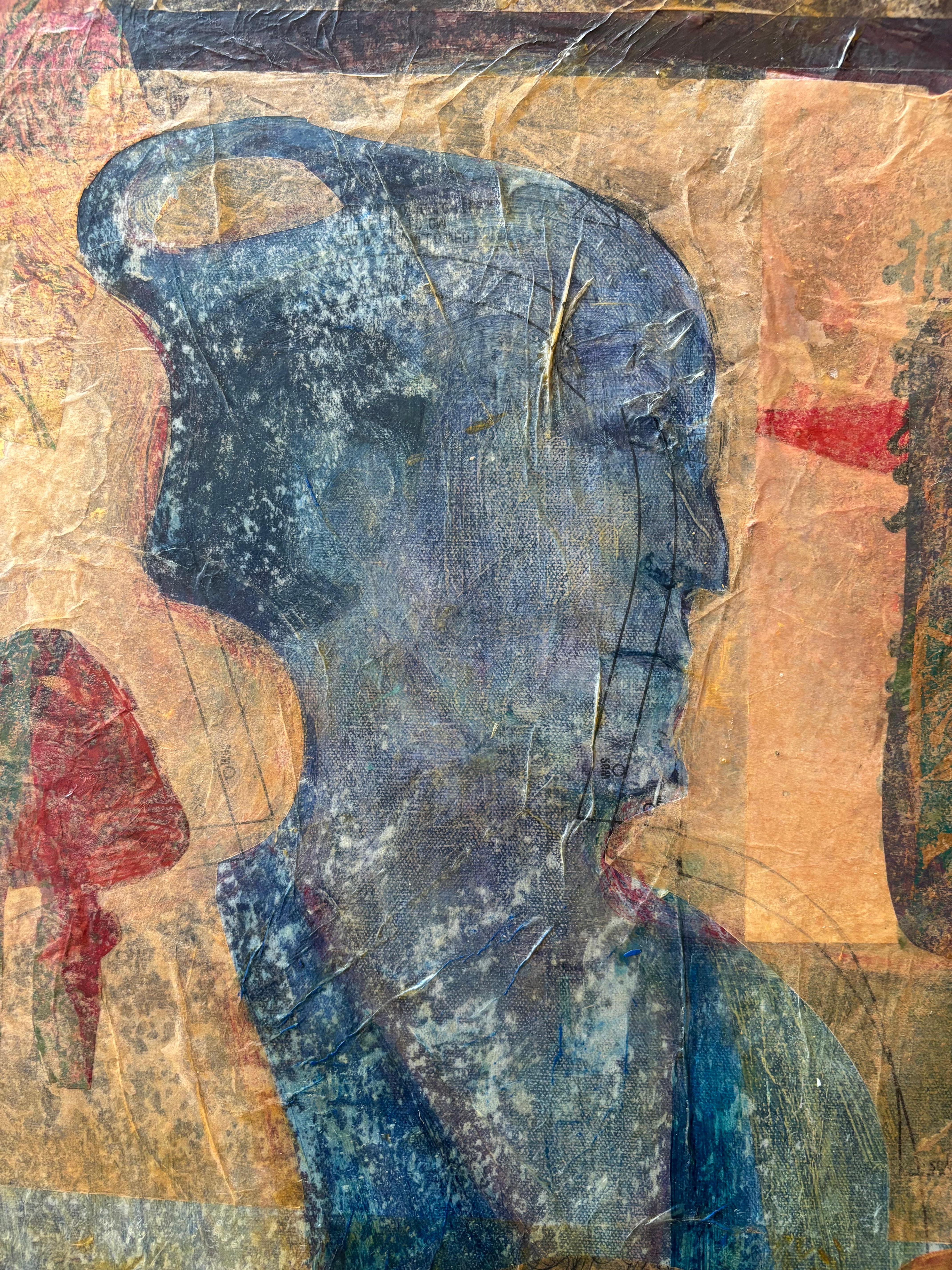 Ancêtres : Maître de cérémonie  Peinture acrylique, cire froide, peinture à l'huile en monoprintures - Autres styles artistiques Painting par Majio