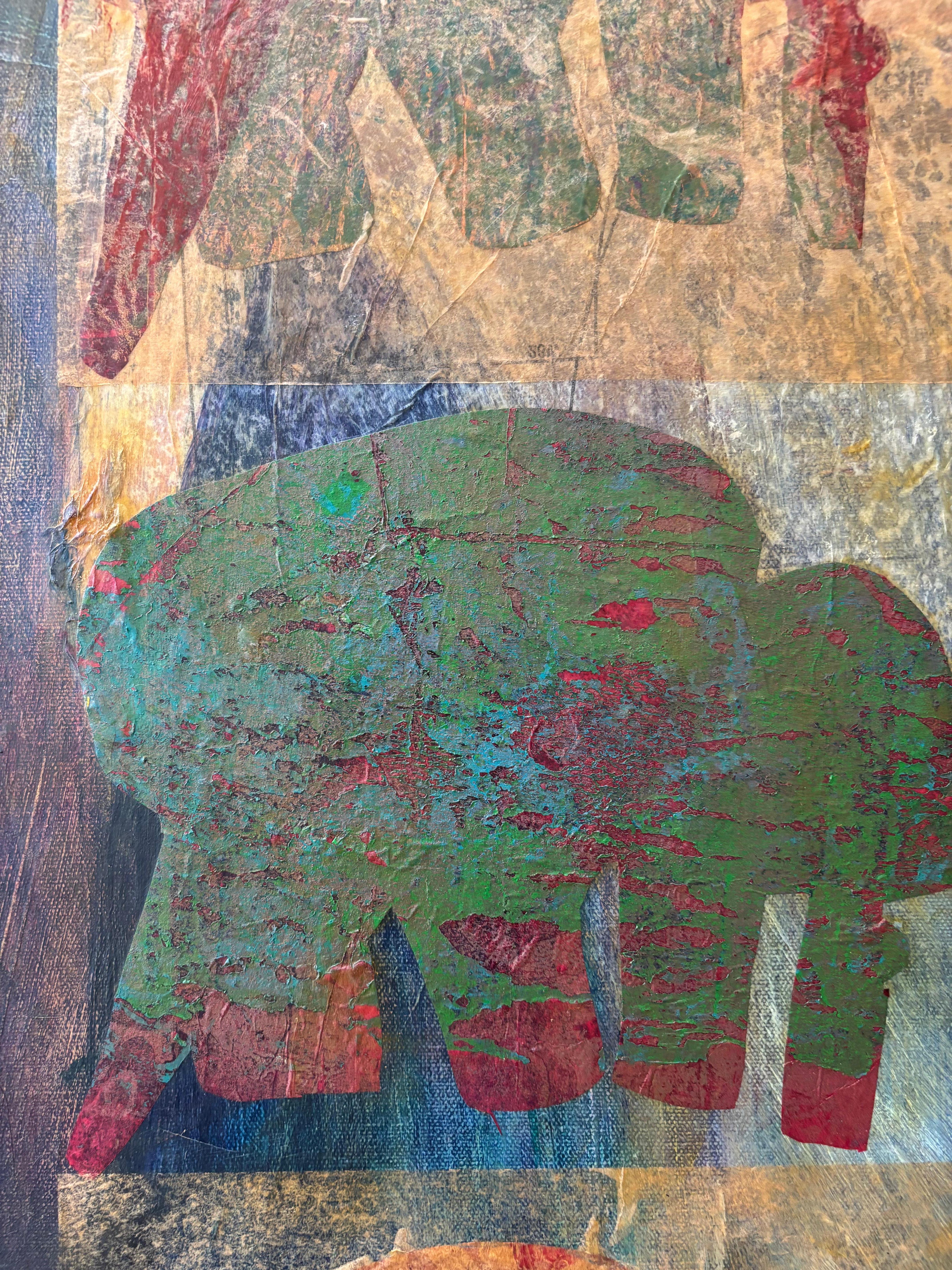 Ancêtres : Maître de cérémonie  Peinture acrylique, cire froide, peinture à l'huile en monoprintures en vente 3