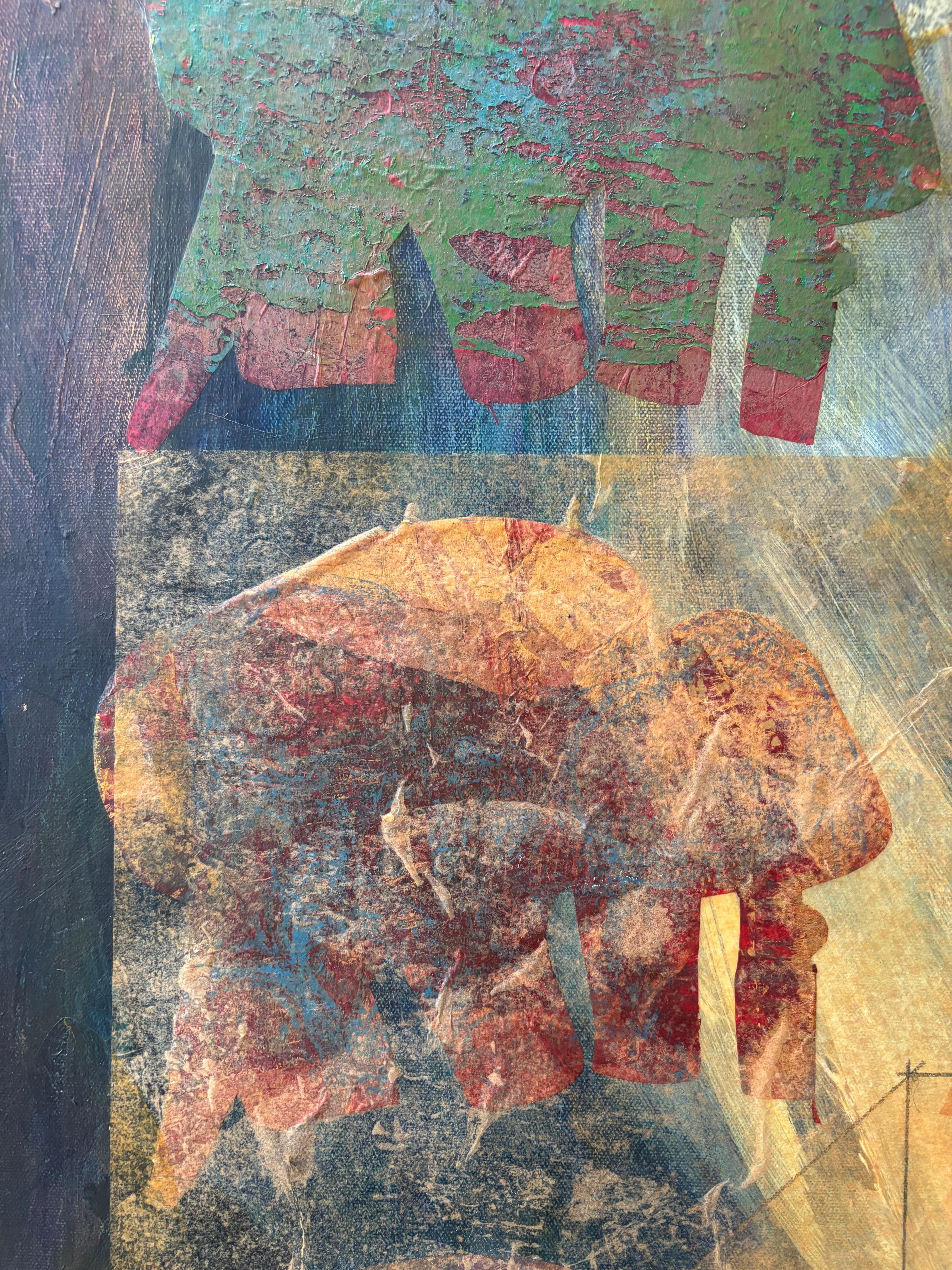 Ancêtres : Maître de cérémonie  Peinture acrylique, cire froide, peinture à l'huile en monoprintures en vente 4