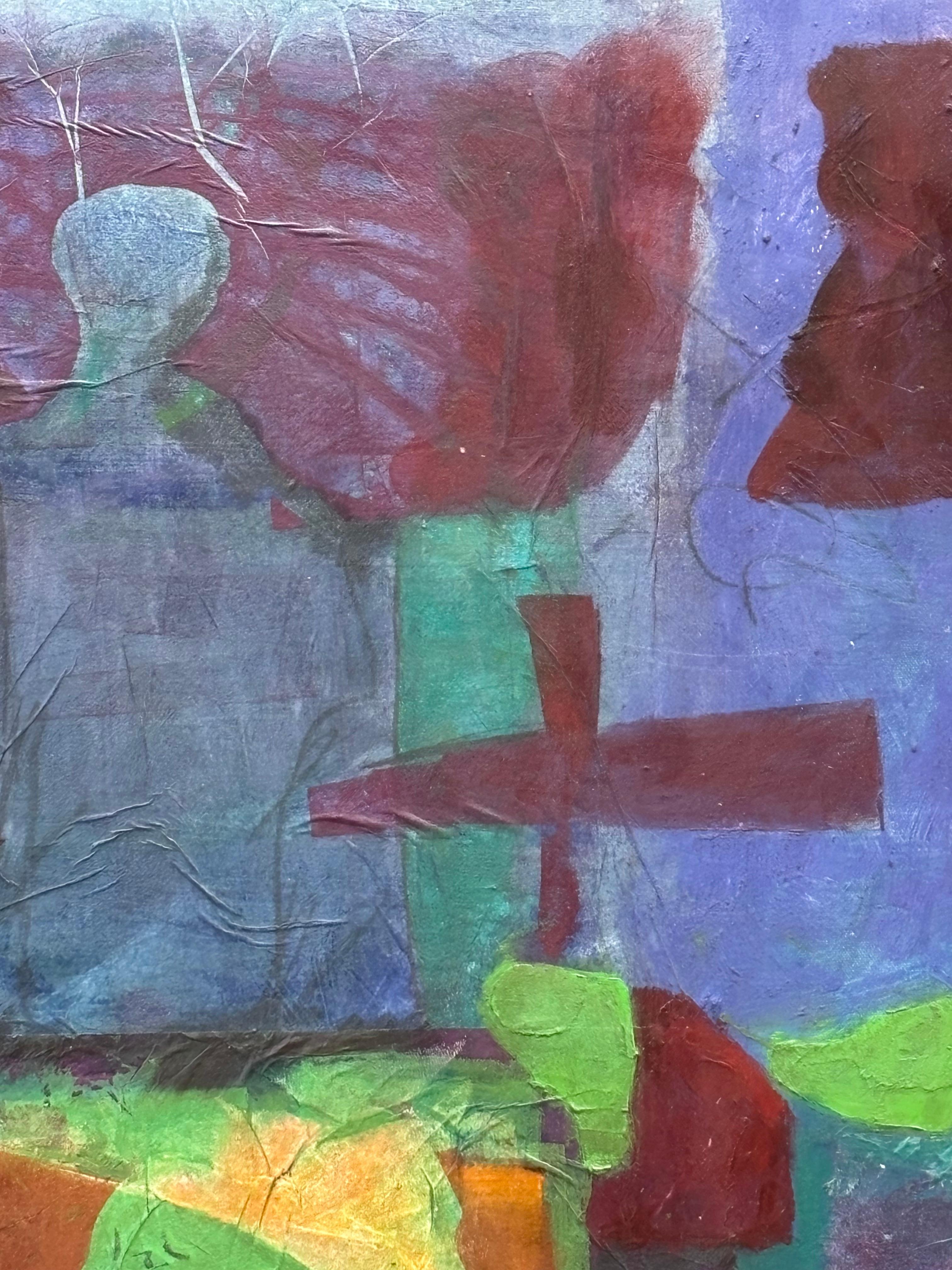 Ancient One-Acrylic painting, tissue paper monoprints on canvas. - Other Art Style Painting by Majio