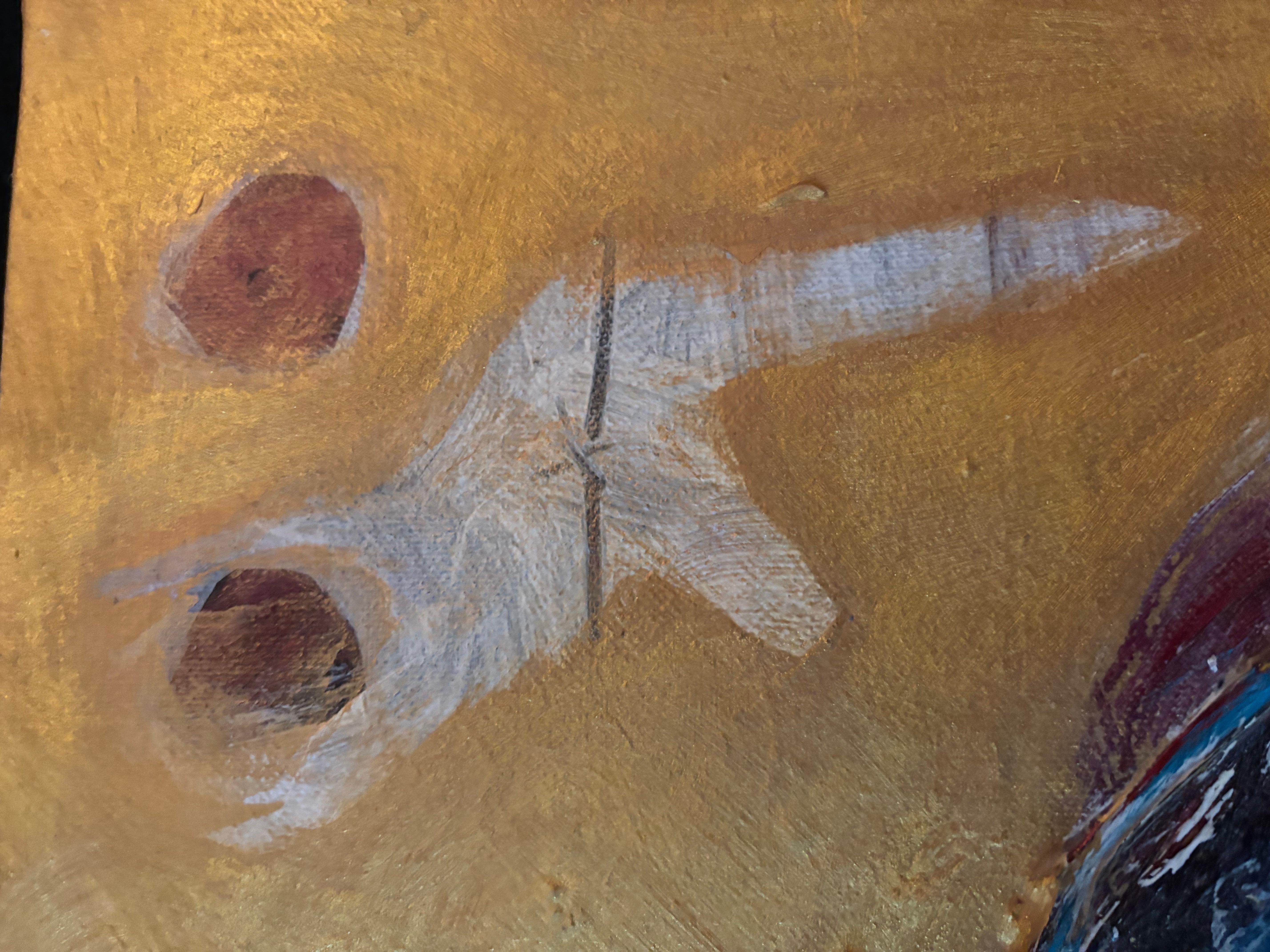 Animali I: Cavallo sull'oro - Painting Altro stile artistico di Majio