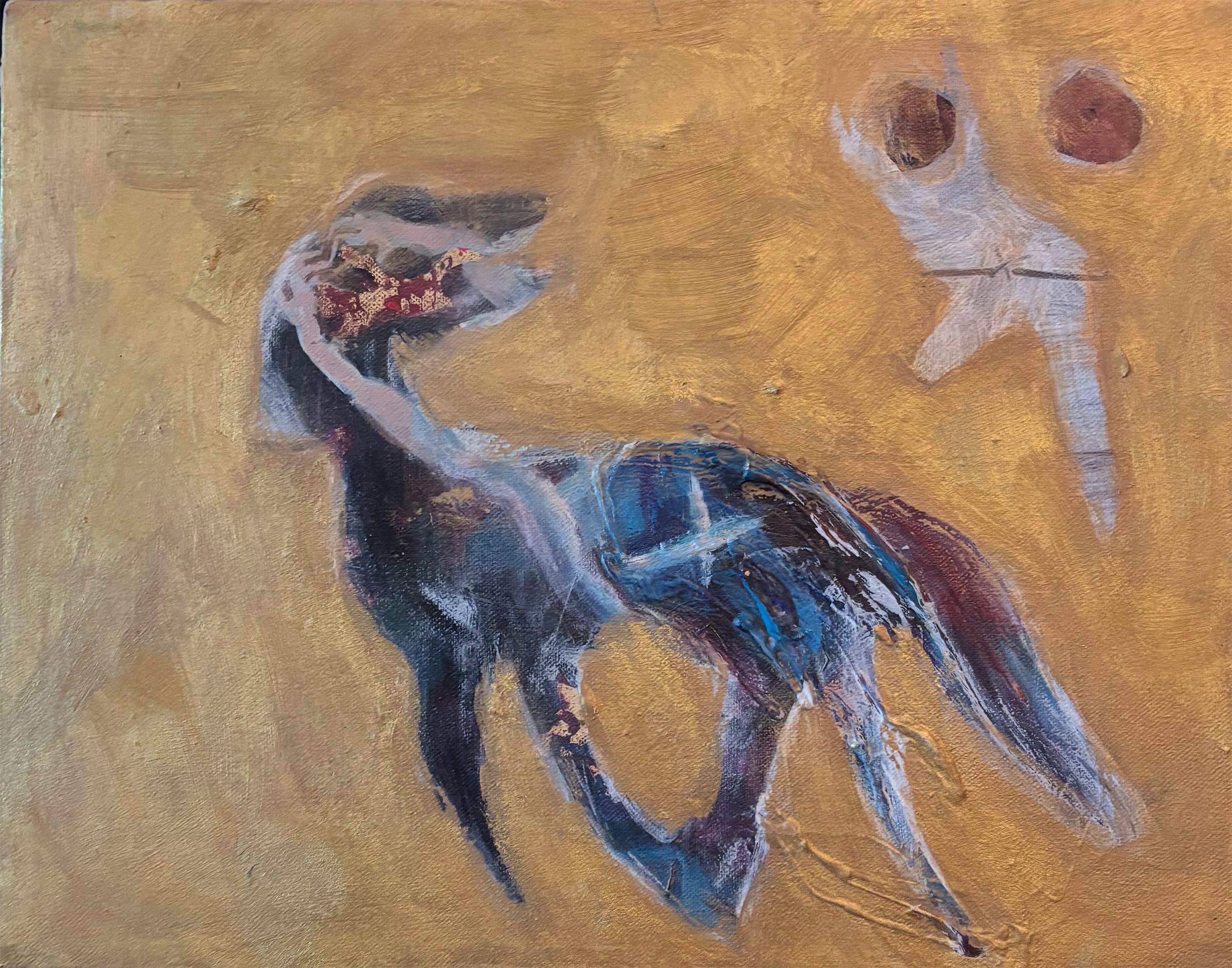 Animal Painting di Majio - Animali I: Cavallo sull'oro