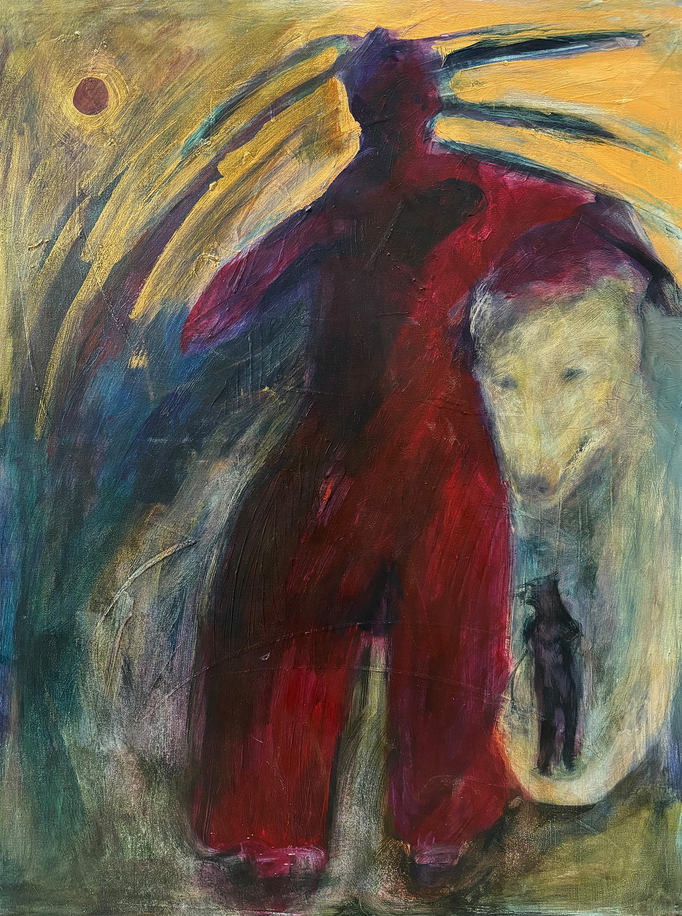 Majio Animal Painting - Animals II: Becoming Bear, acrylic on canvas, 2018.
